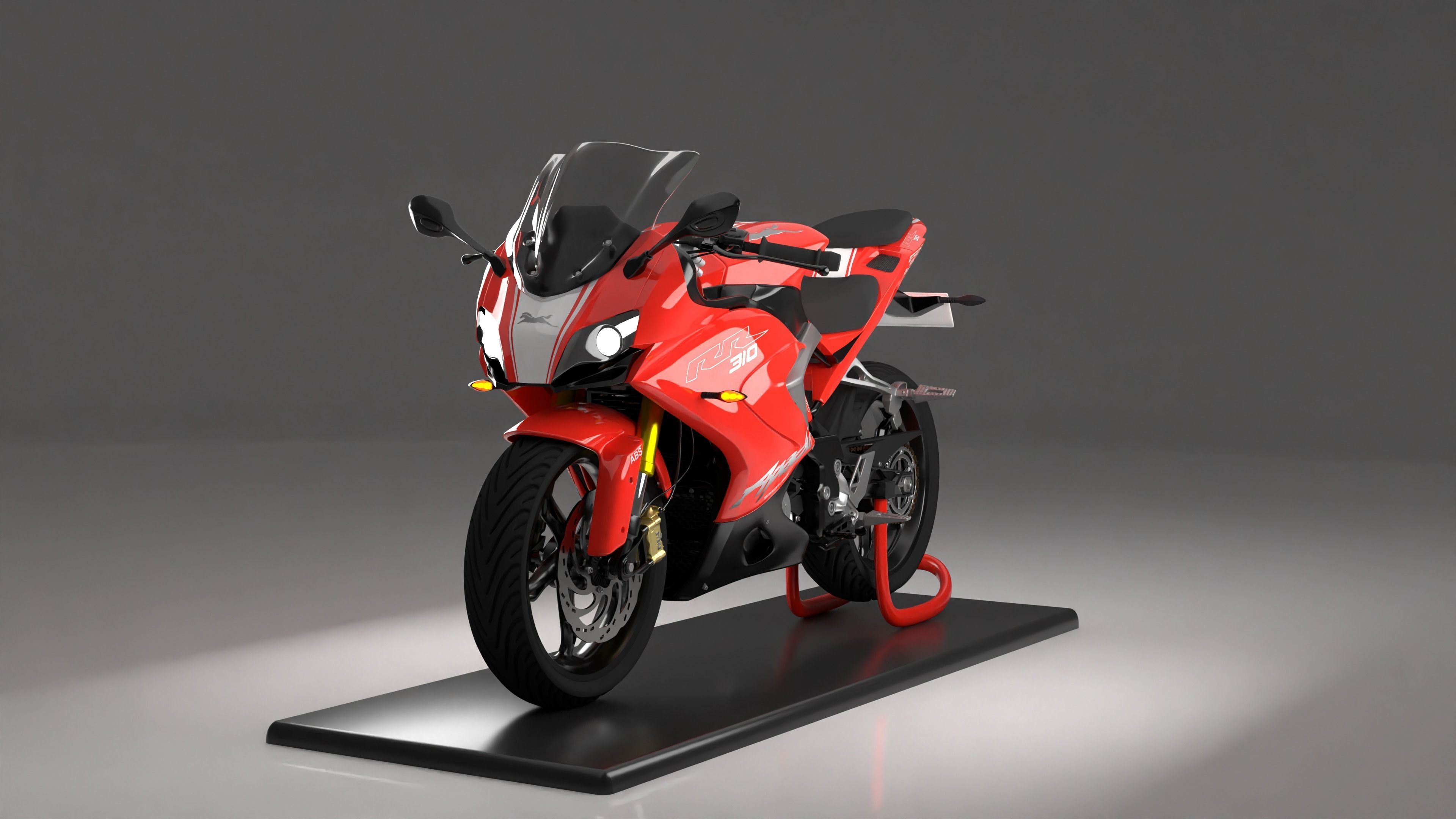 TVS Apache 310 RR made in Blender 3d  3D model_8