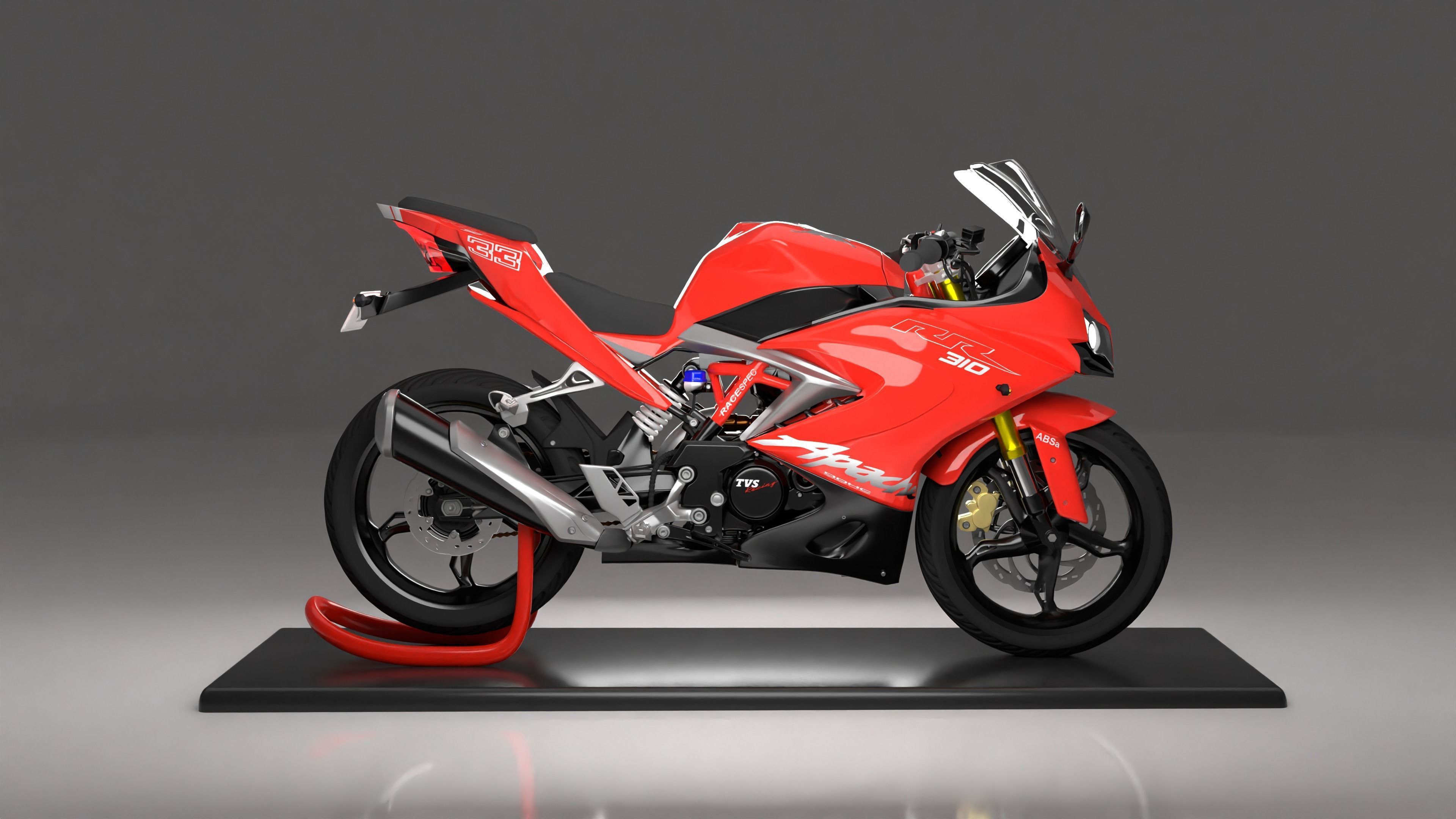 TVS Apache 310 RR made in Blender 3d  3D model_3