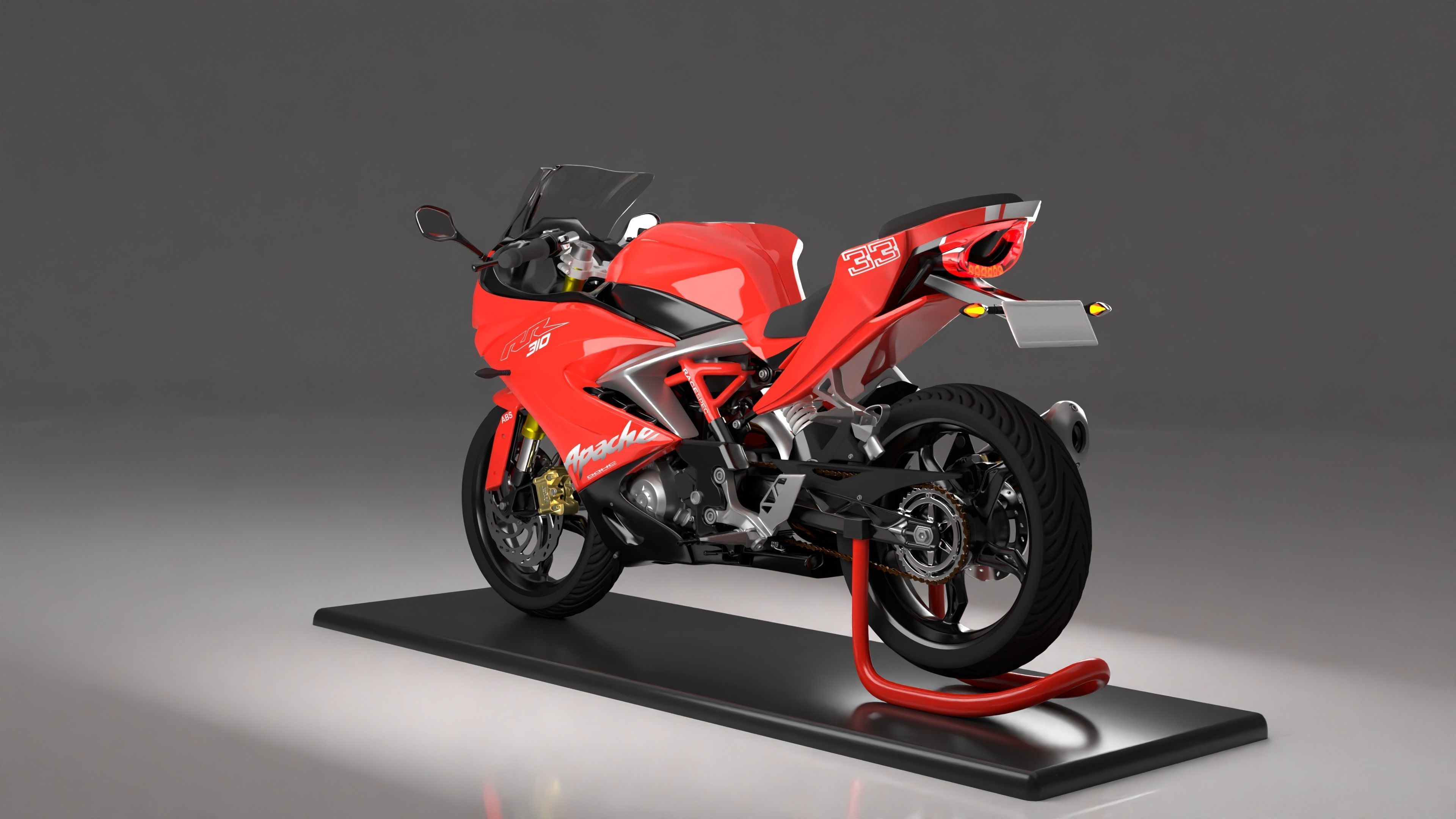 TVS Apache 310 RR made in Blender 3d  3D model_1