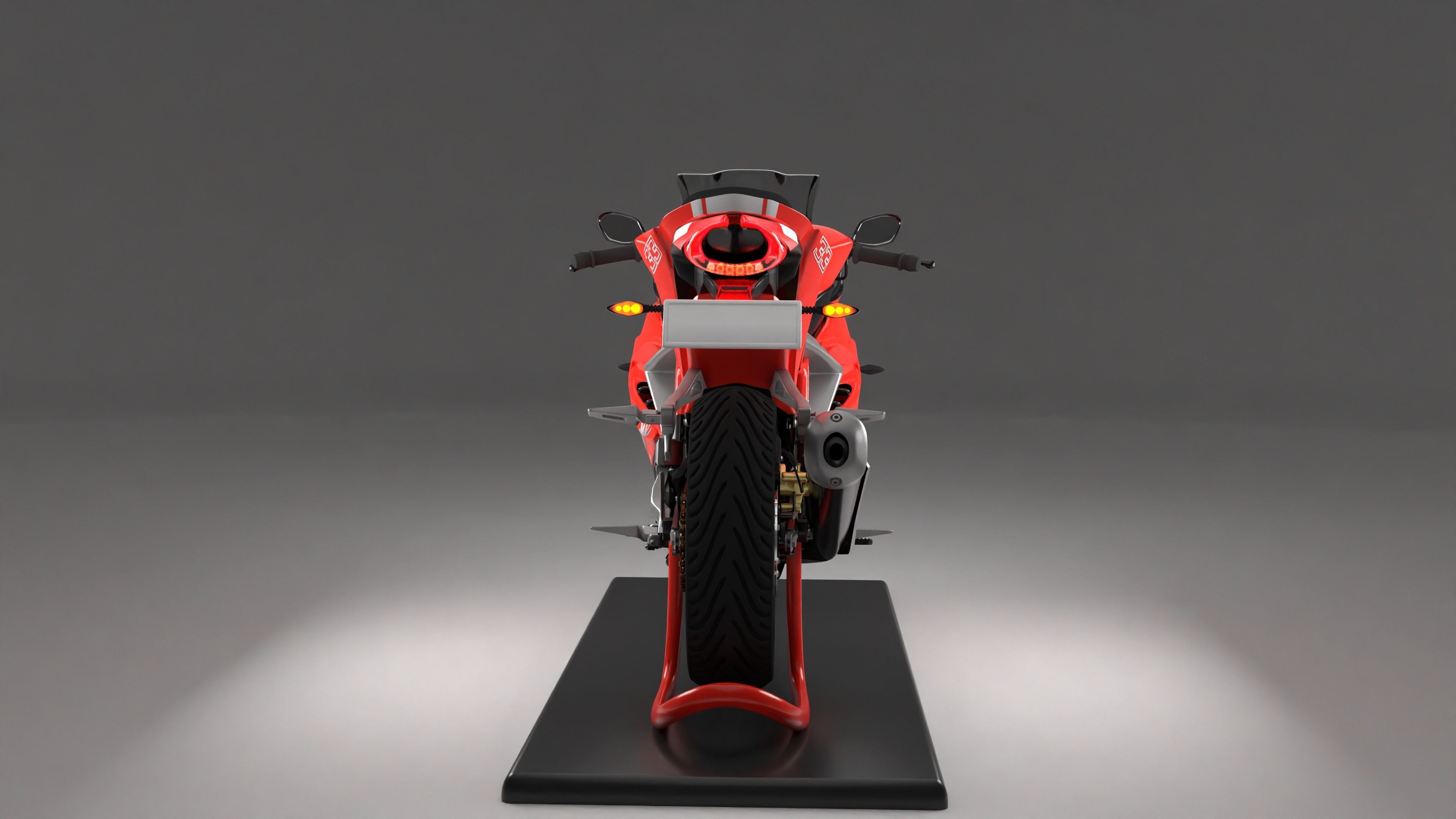 TVS Apache 310 RR made in Blender 3d  3D model_6