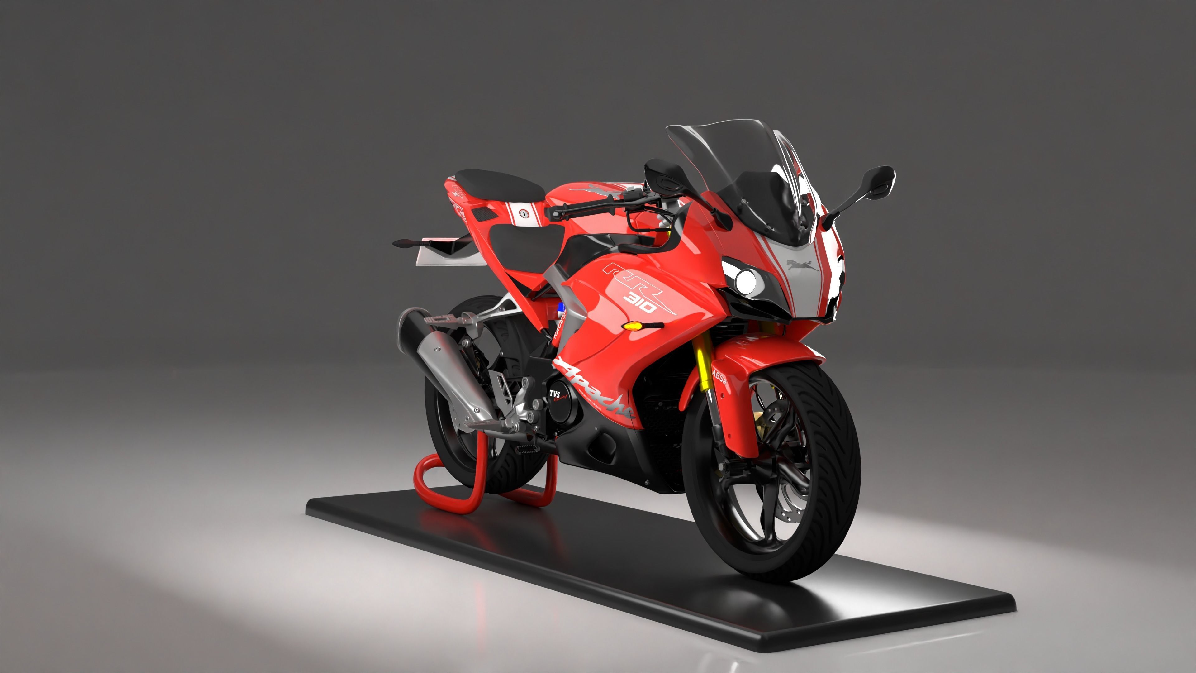 TVS Apache 310 RR made in Blender 3d  3D model_5