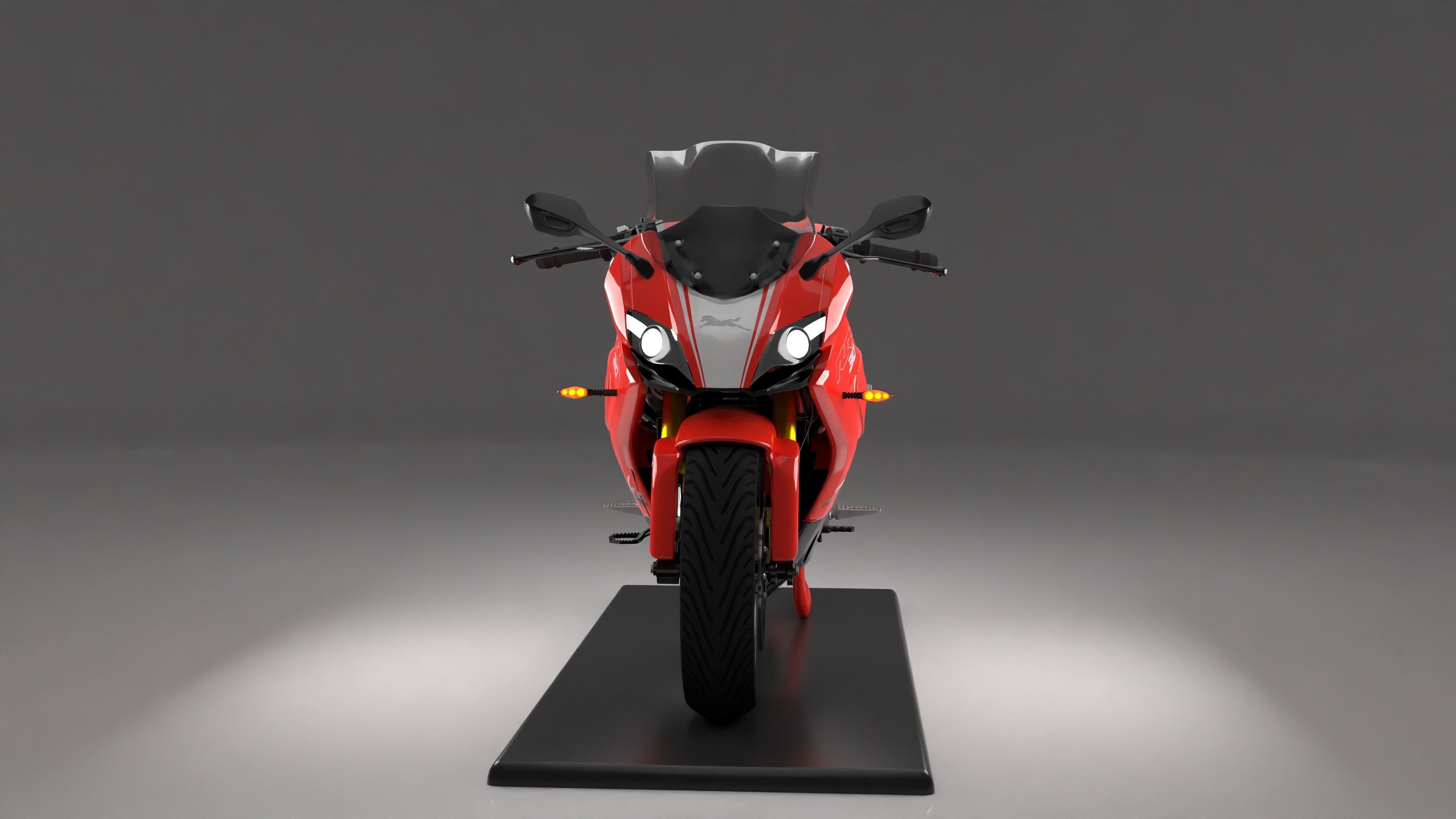 TVS Apache 310 RR made in Blender 3d  3D model_10