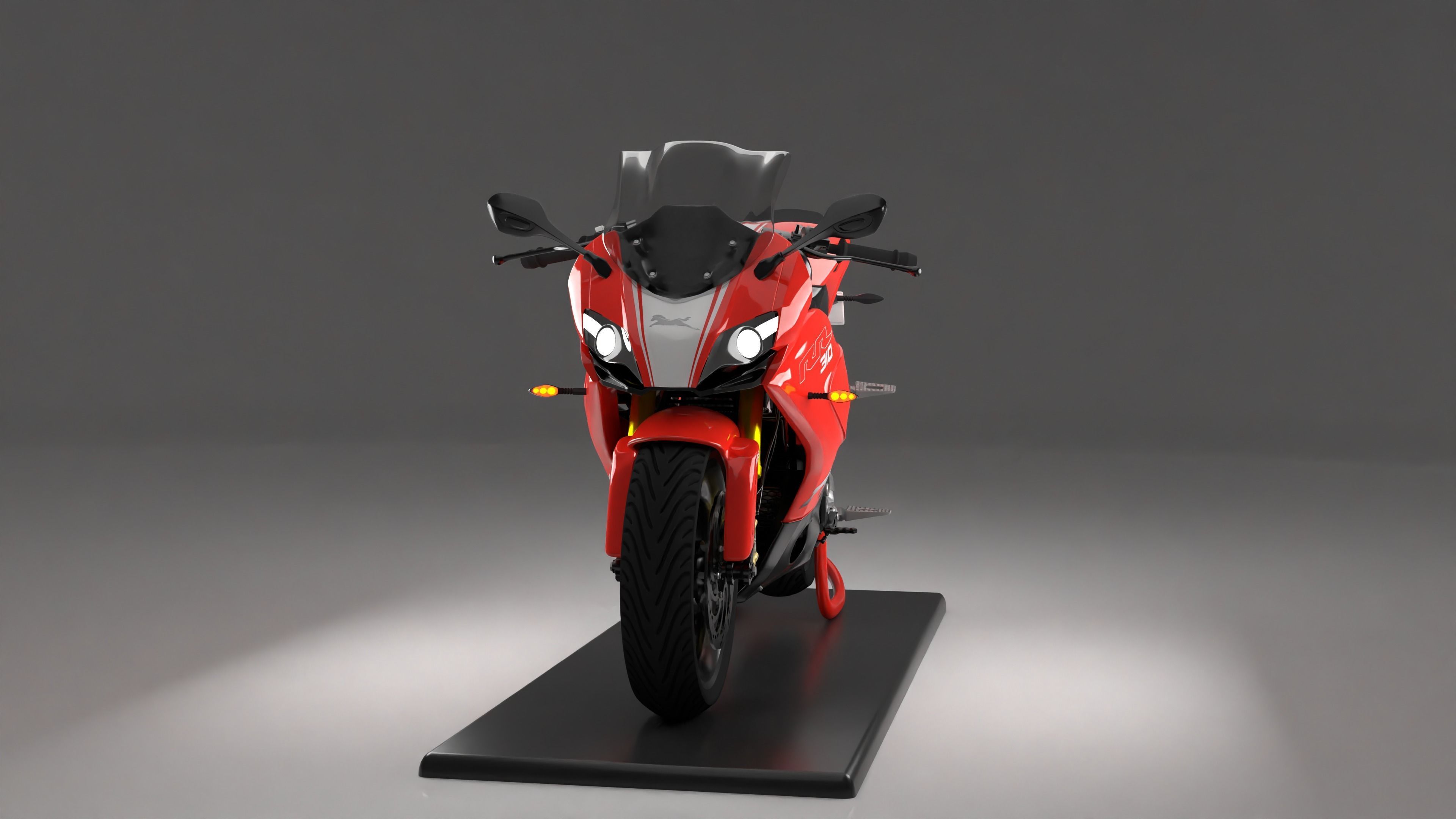 TVS Apache 310 RR made in Blender 3d  3D model_9