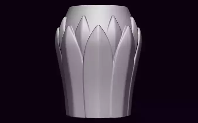 vase-8 silver vase 3D print model