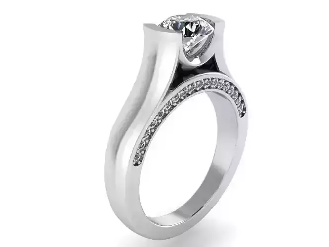 Solitaire Diamond Ring 2326 3D print model
