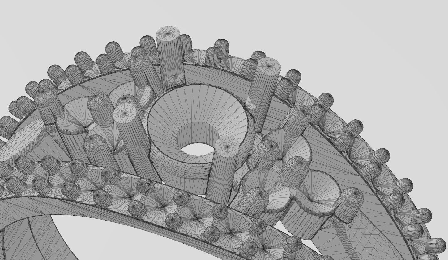 Diamond lips 5mm stone engagement ring 3D print model_12