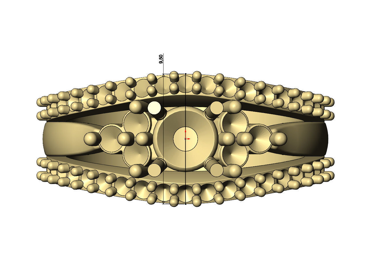 Diamond lips 5mm stone engagement ring 3D print model_5