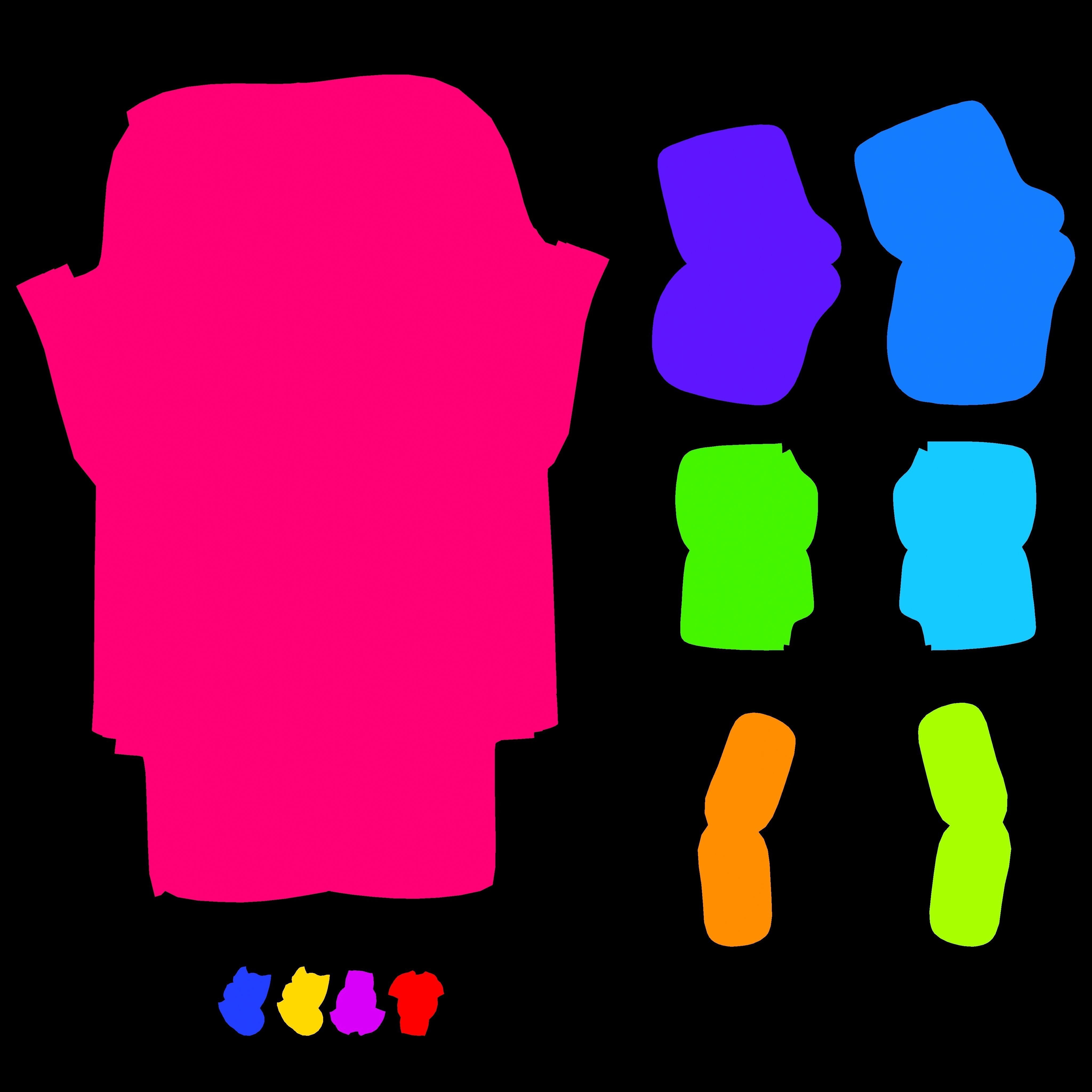 Turquoise basic sofa Low-poly 3D model_7