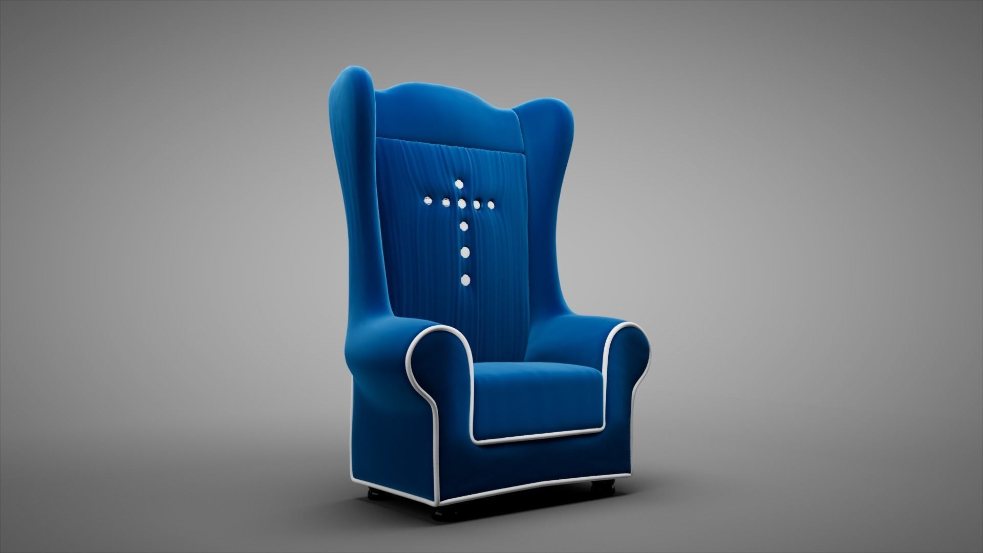Cone throne chair Free 3D model_6
