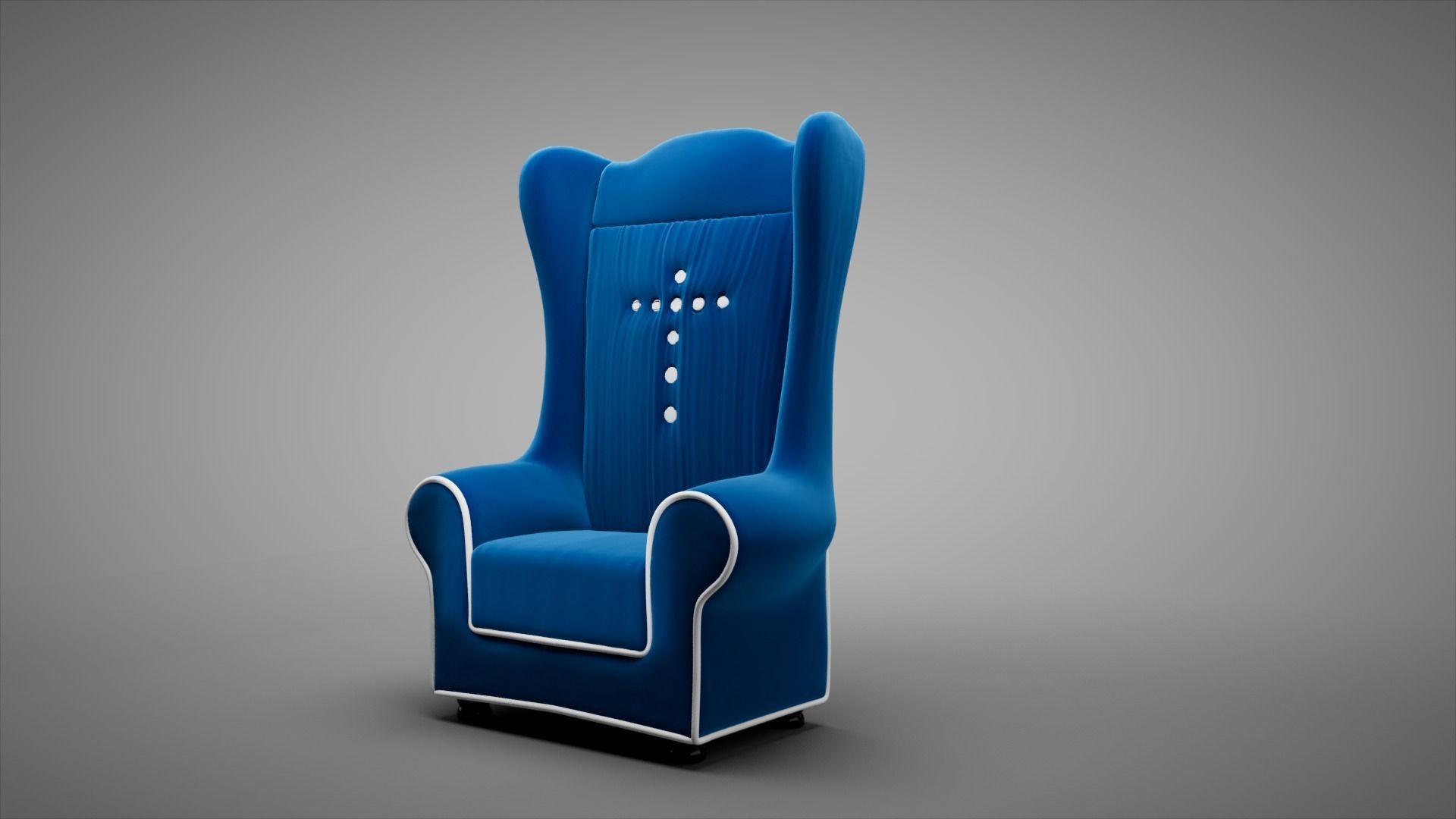 Cone throne chair Free 3D model_5