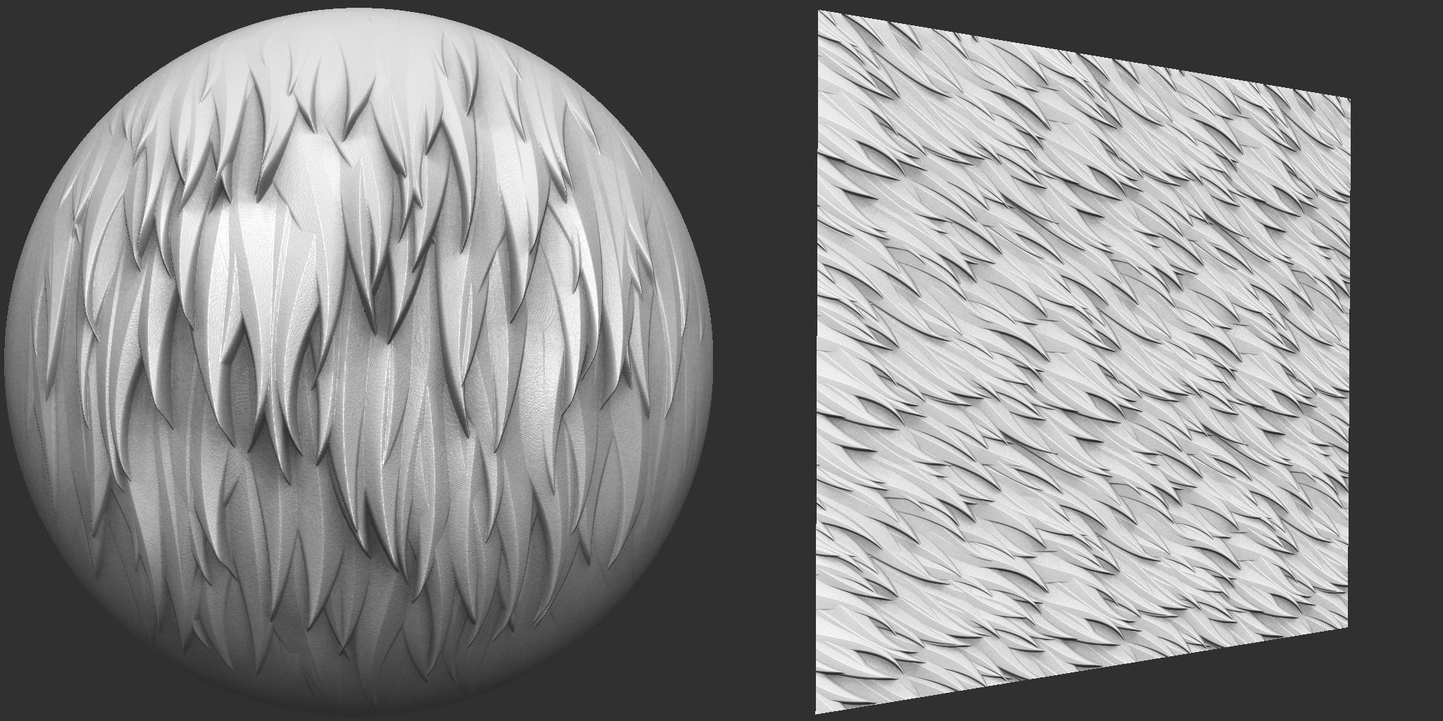 Stylized Fur VDM Brushes and Surface Noise Low-poly 3D model_1