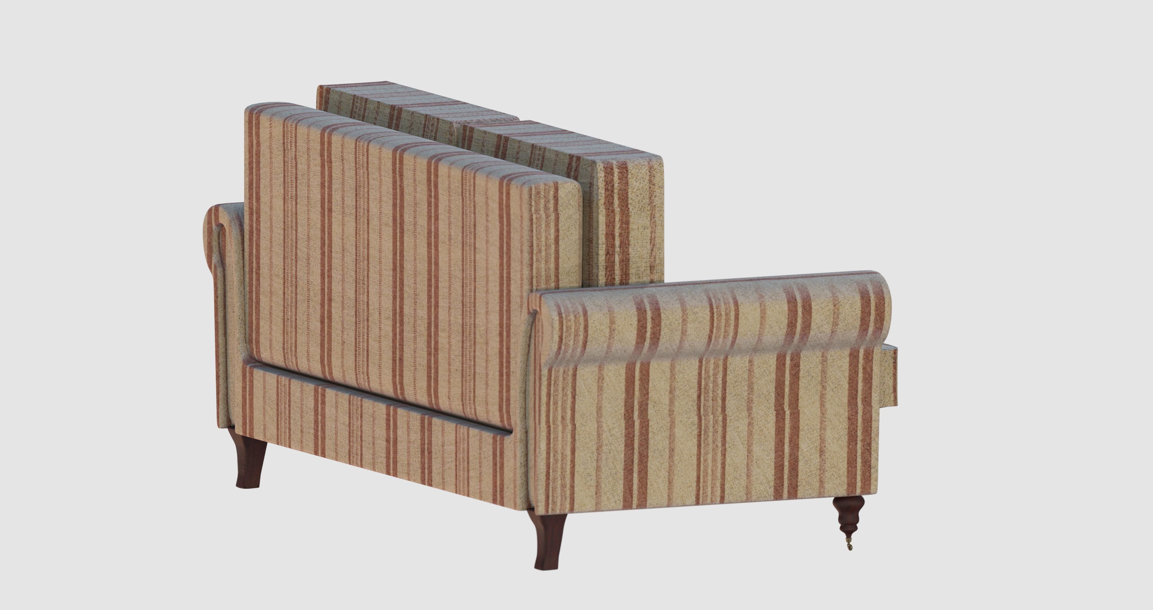 Striped red basic sofa 3D model_2