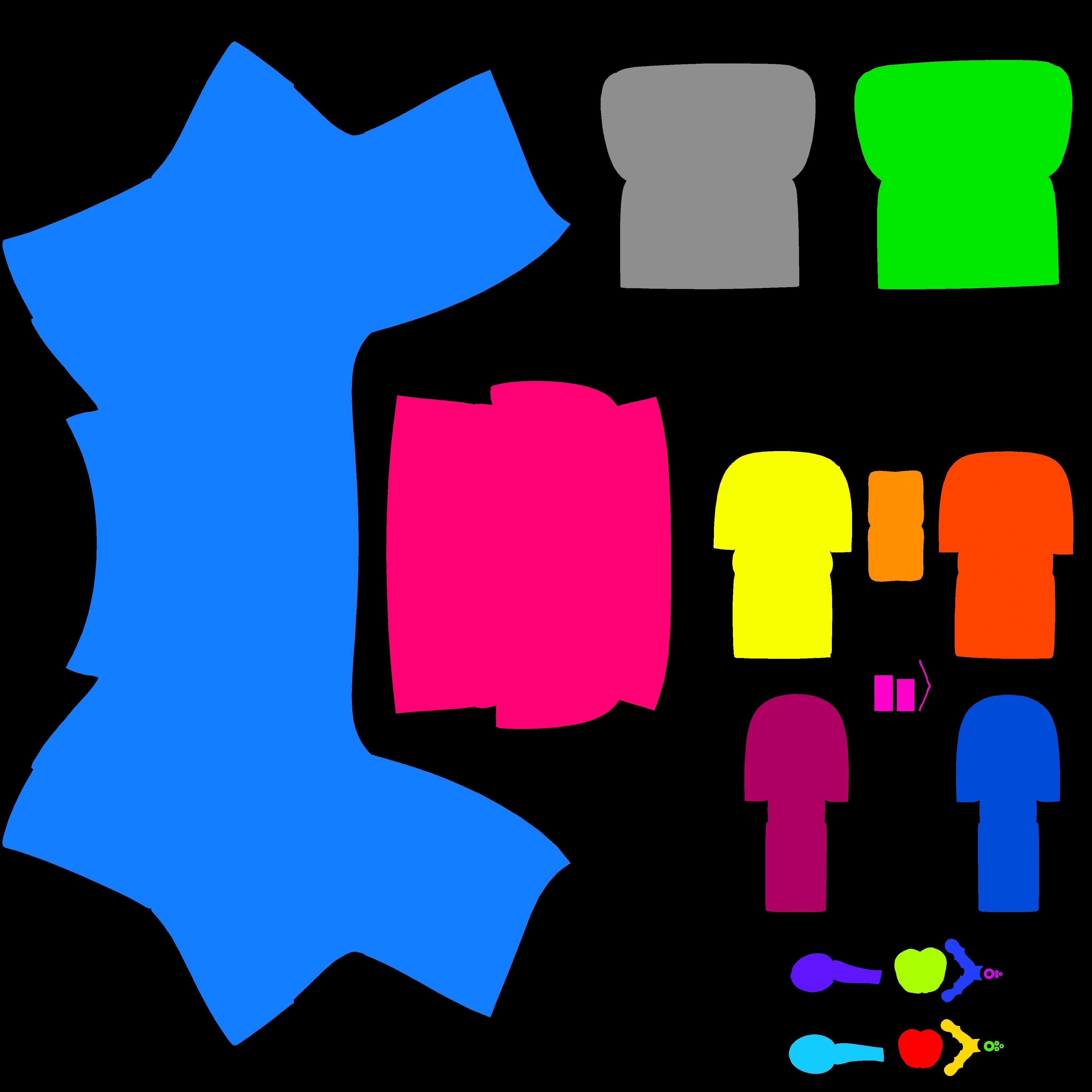 Striped red basic sofa 3D model_8