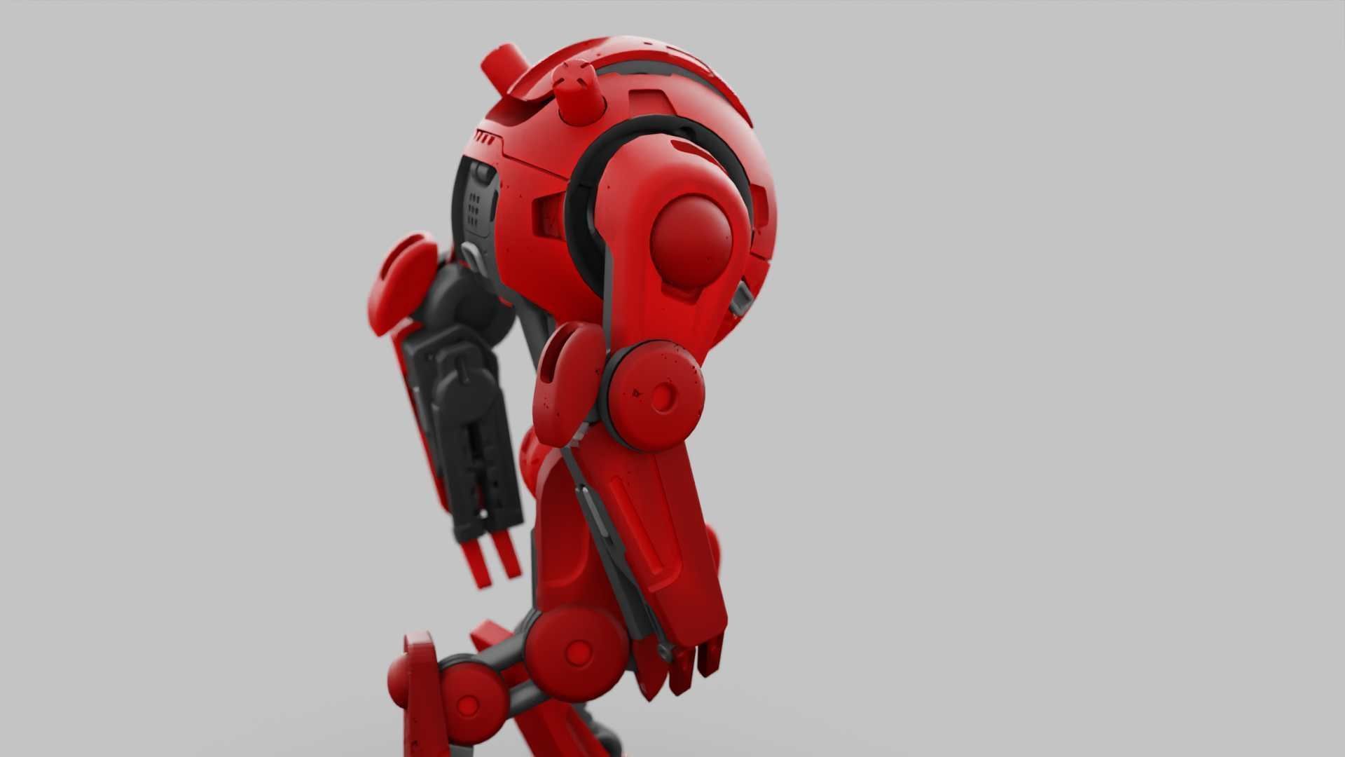 COMBAT DROID OZ-200 RIGGED 3D model_10