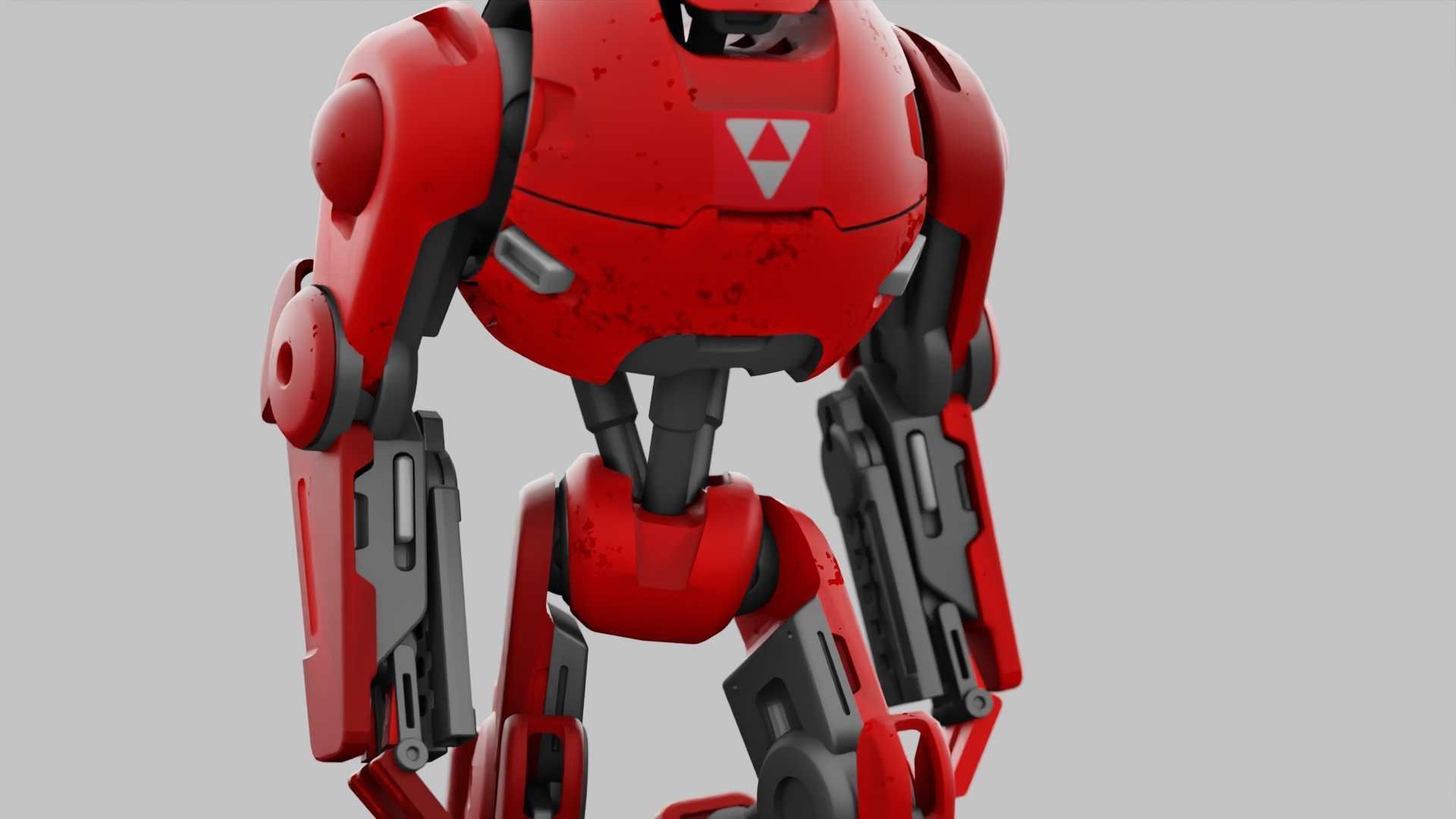 COMBAT DROID OZ-200 RIGGED 3D model_22
