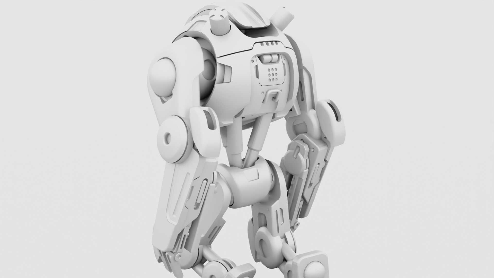 COMBAT DROID OZ-200 RIGGED 3D model_33