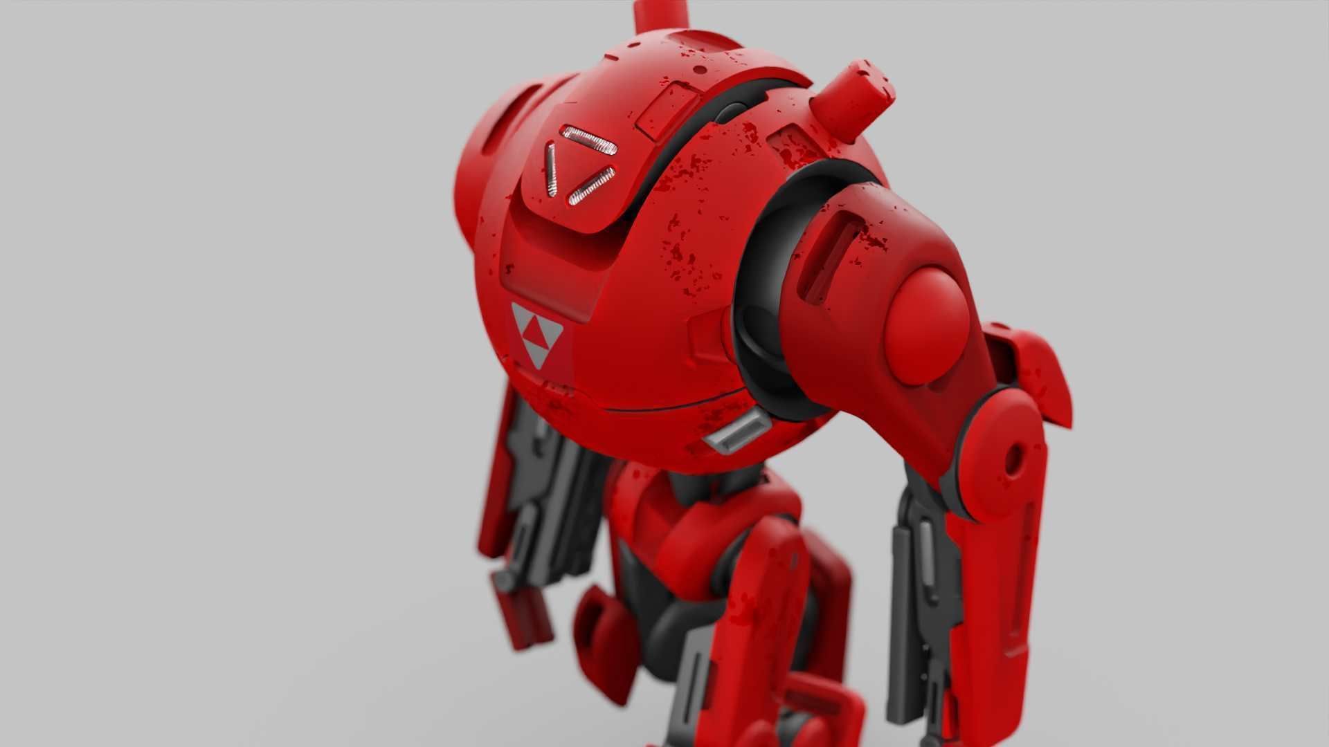 COMBAT DROID OZ-200 RIGGED 3D model_15