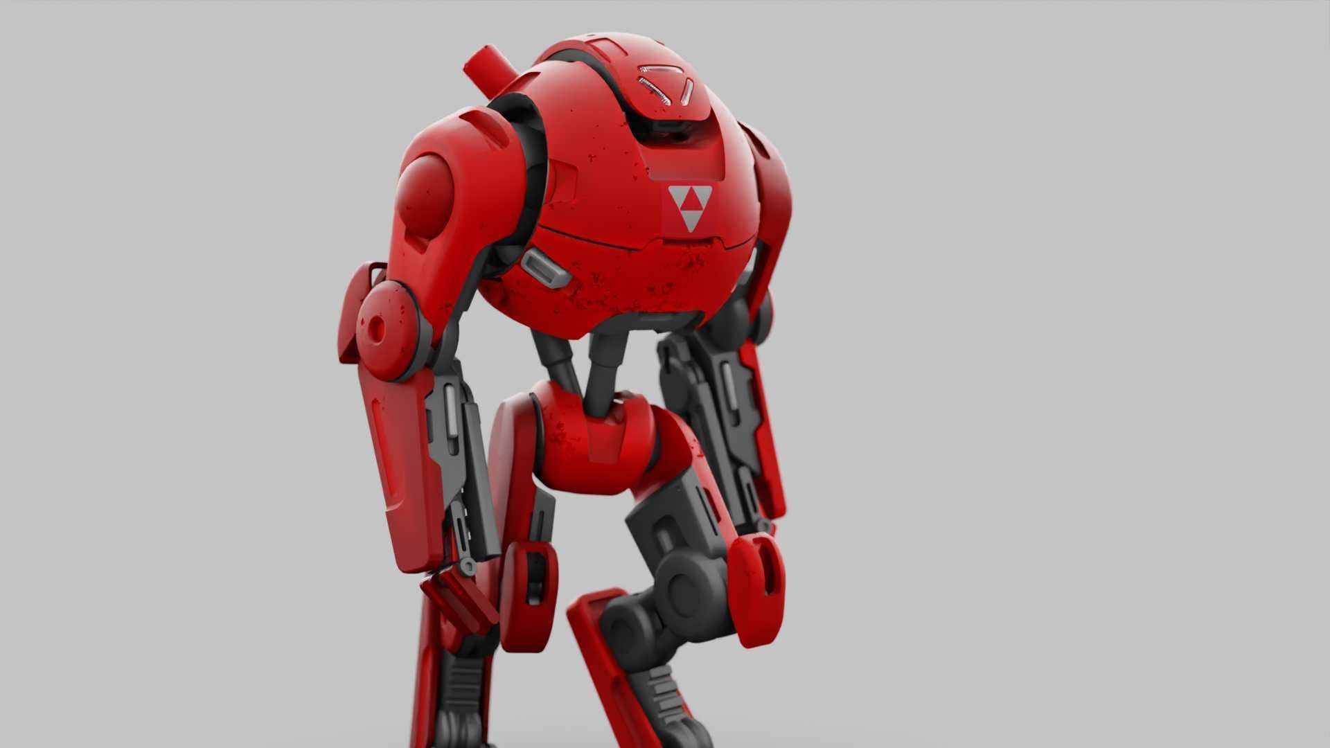 COMBAT DROID OZ-200 RIGGED 3D model_13
