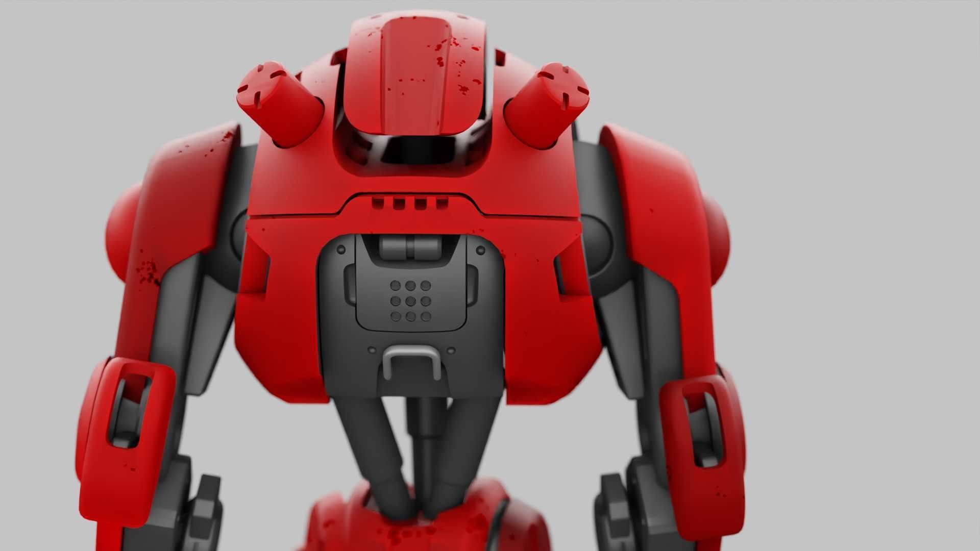 COMBAT DROID OZ-200 RIGGED 3D model_18