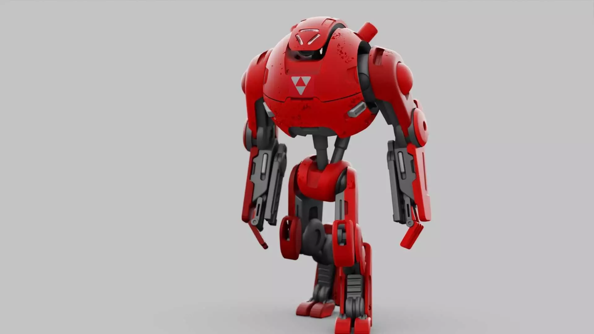 COMBAT DROID OZ-200 RIGGED 3D model_0