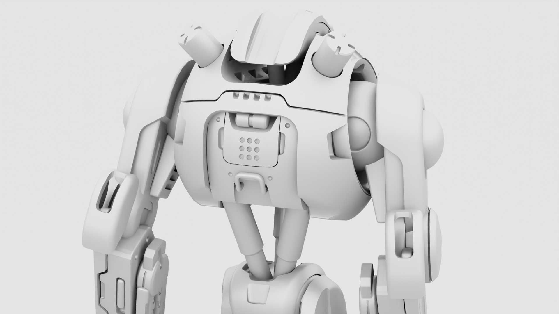 COMBAT DROID OZ-200 RIGGED 3D model_34
