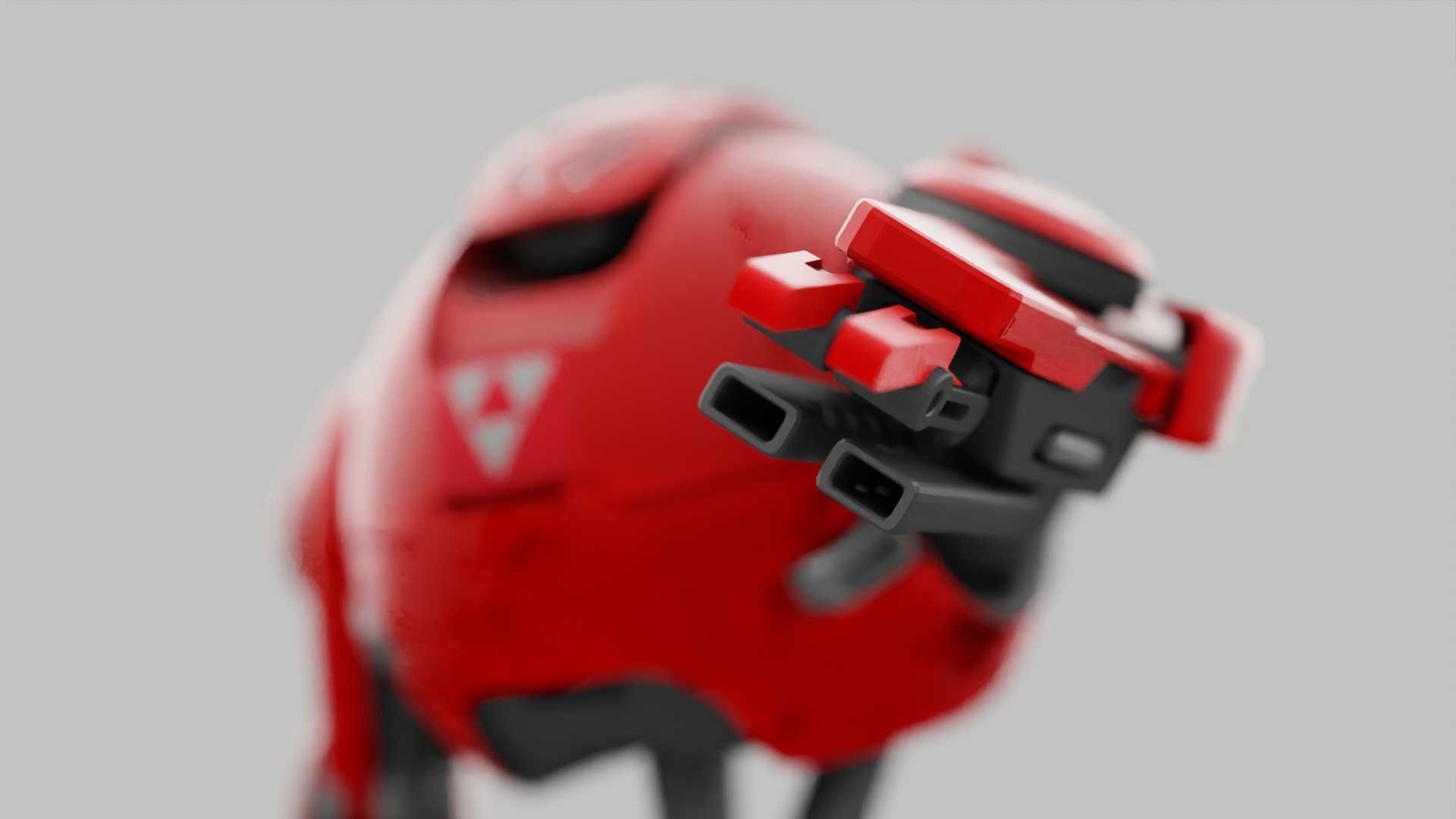 COMBAT DROID OZ-200 RIGGED 3D model_25