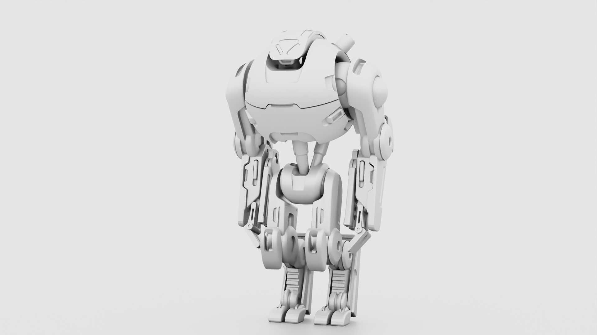 COMBAT DROID OZ-200 RIGGED 3D model_31