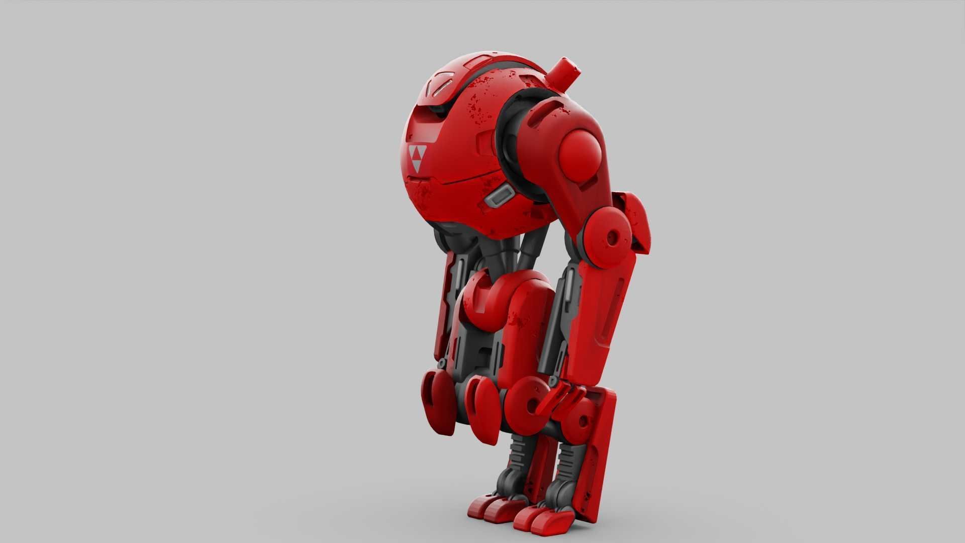 COMBAT DROID OZ-200 RIGGED 3D model_29