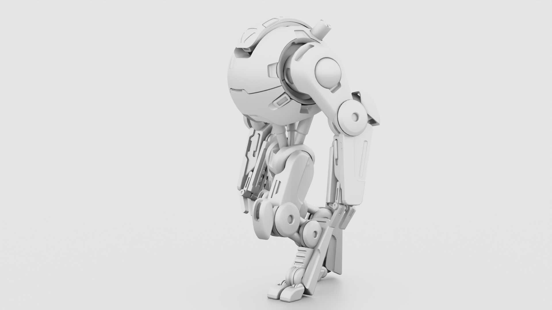 COMBAT DROID OZ-200 RIGGED 3D model_32