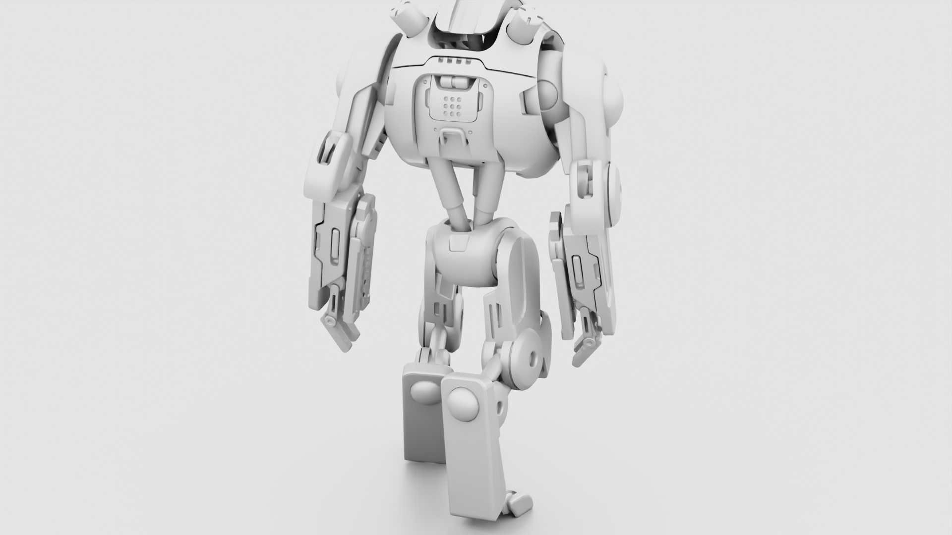 COMBAT DROID OZ-200 RIGGED 3D model_35