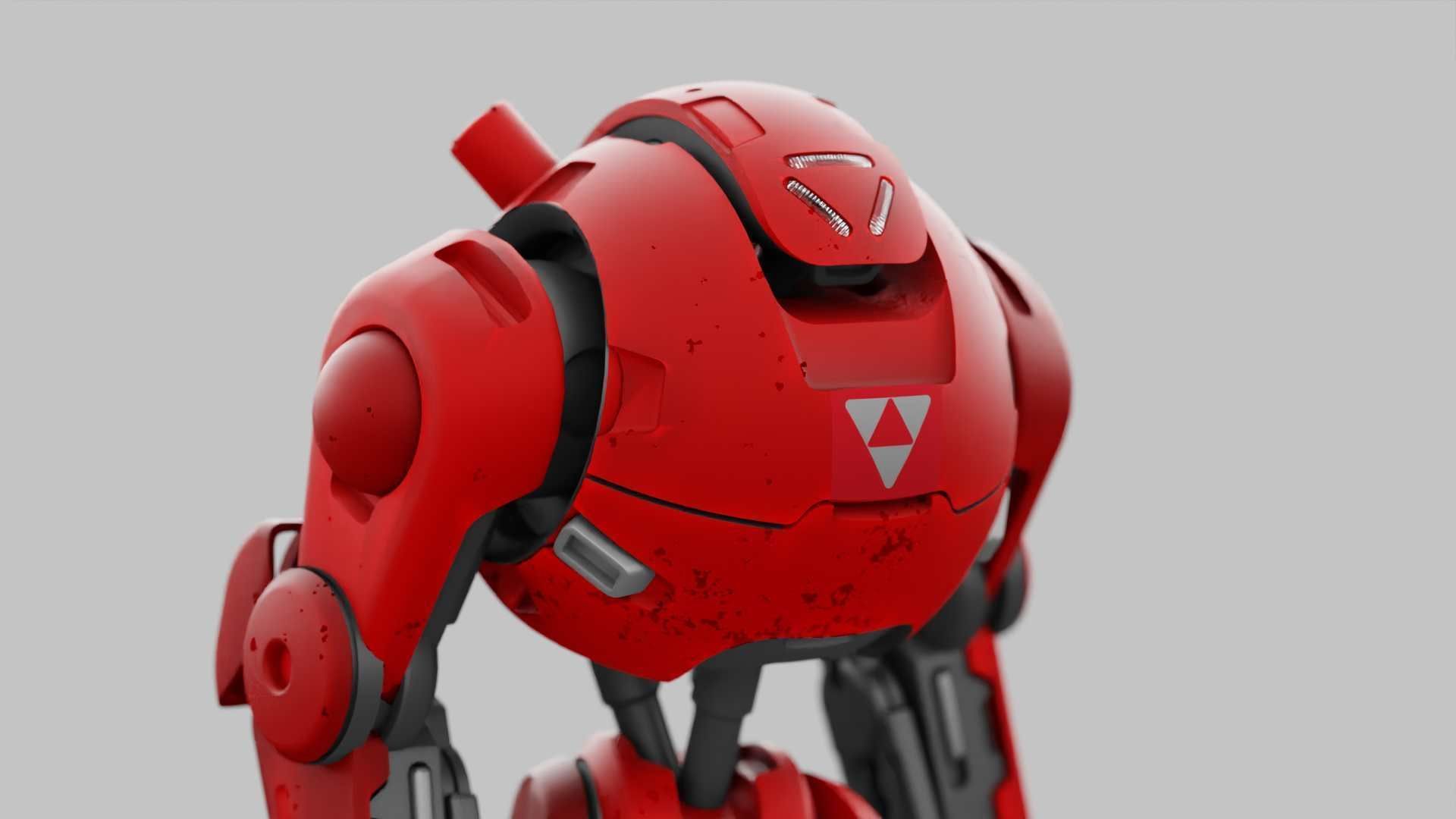 COMBAT DROID OZ-200 RIGGED 3D model_21