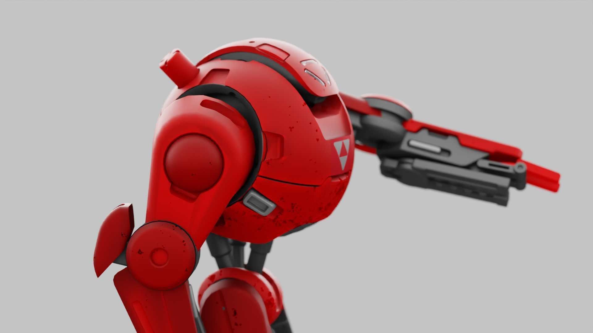 COMBAT DROID OZ-200 RIGGED 3D model_27
