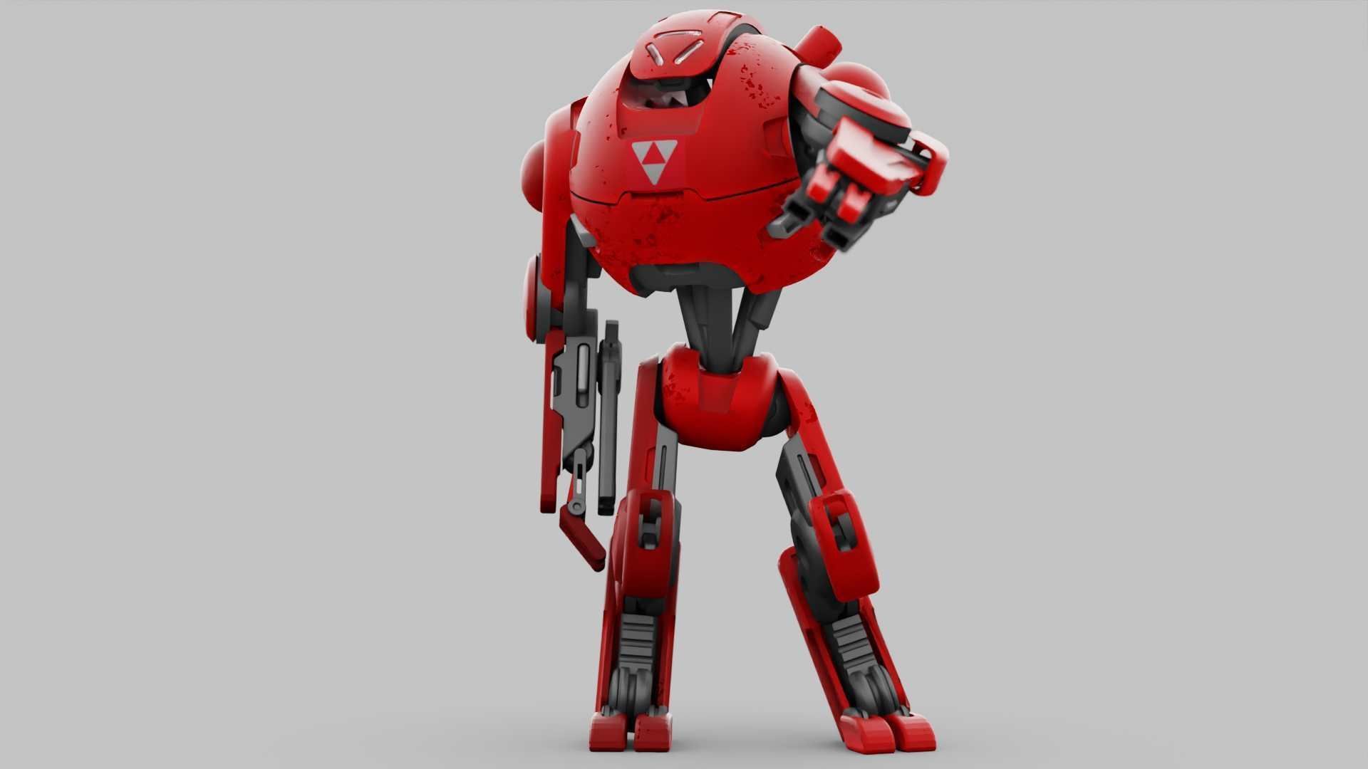 COMBAT DROID OZ-200 RIGGED 3D model_24