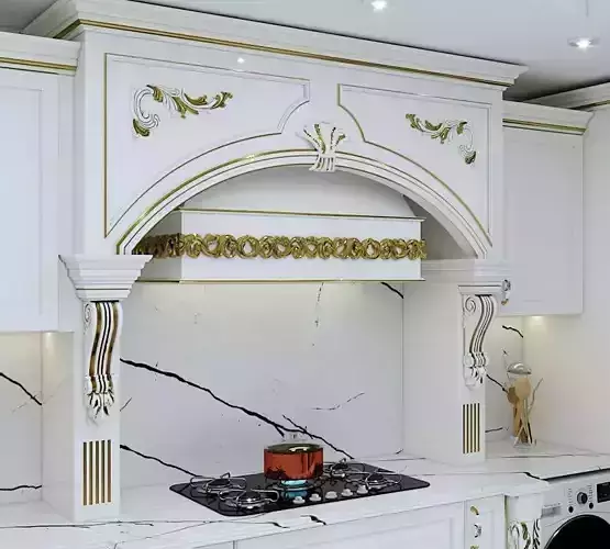 classic luxury range hood 3D model