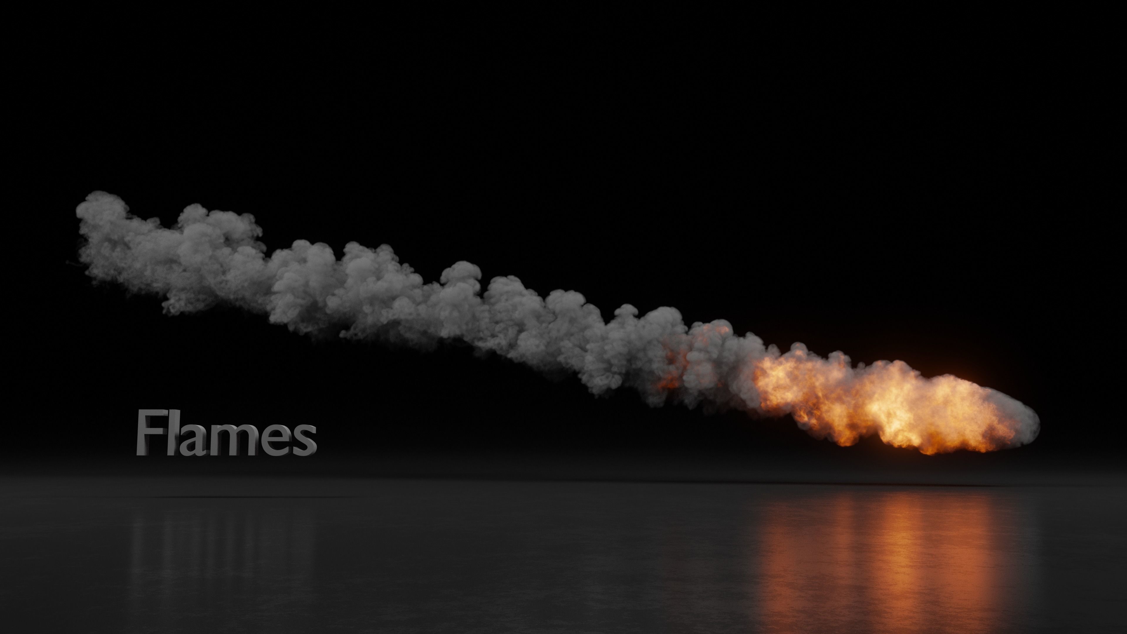 High Resolution Rocket Smoke Trail 3D model_2