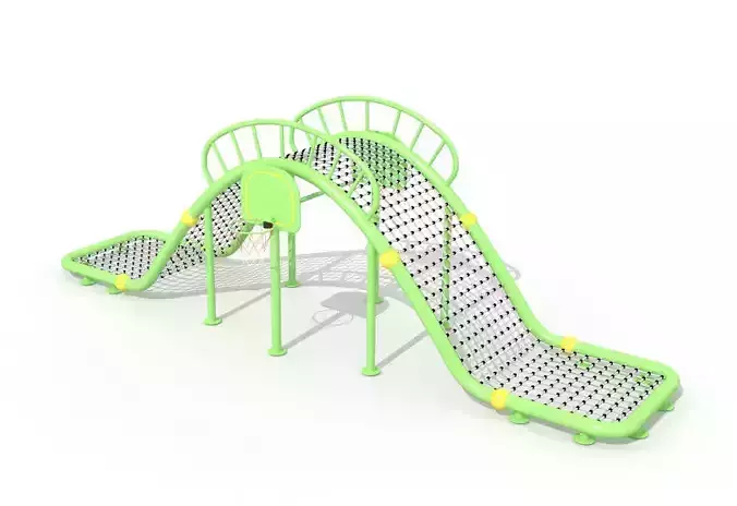 Children outdoor playground wave climbing net