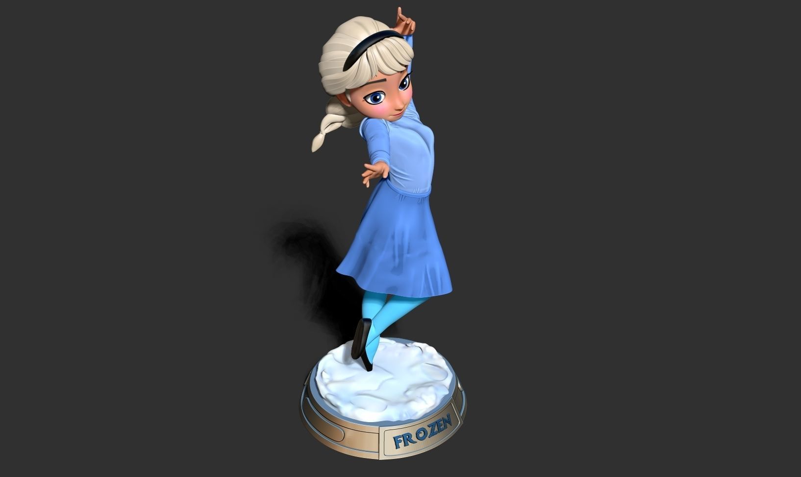 Young Elsa 3D print model_15