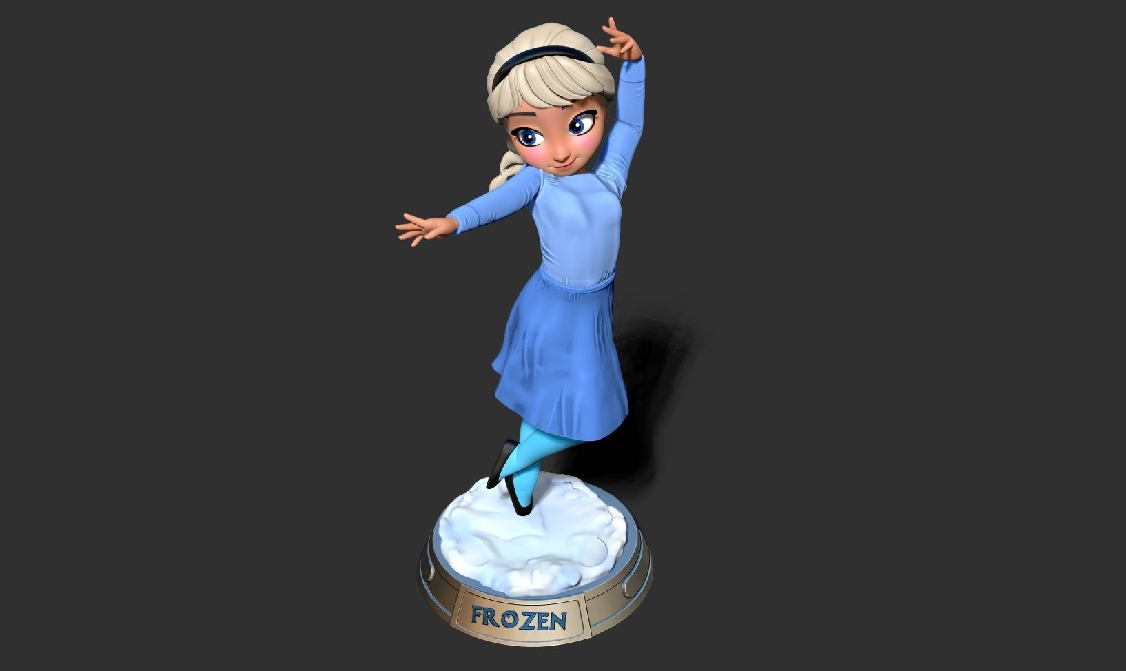 Young Elsa 3D print model_17