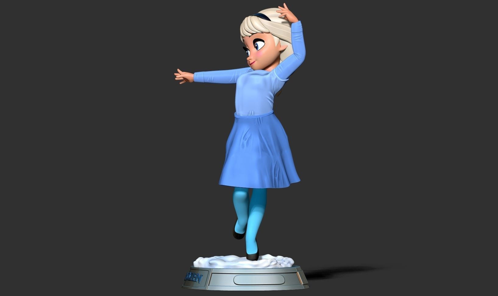 Young Elsa 3D print model_13