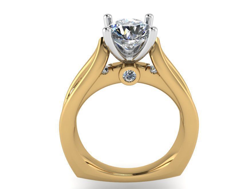 Diamond signet ring 2329 3D print model 3D print model_1