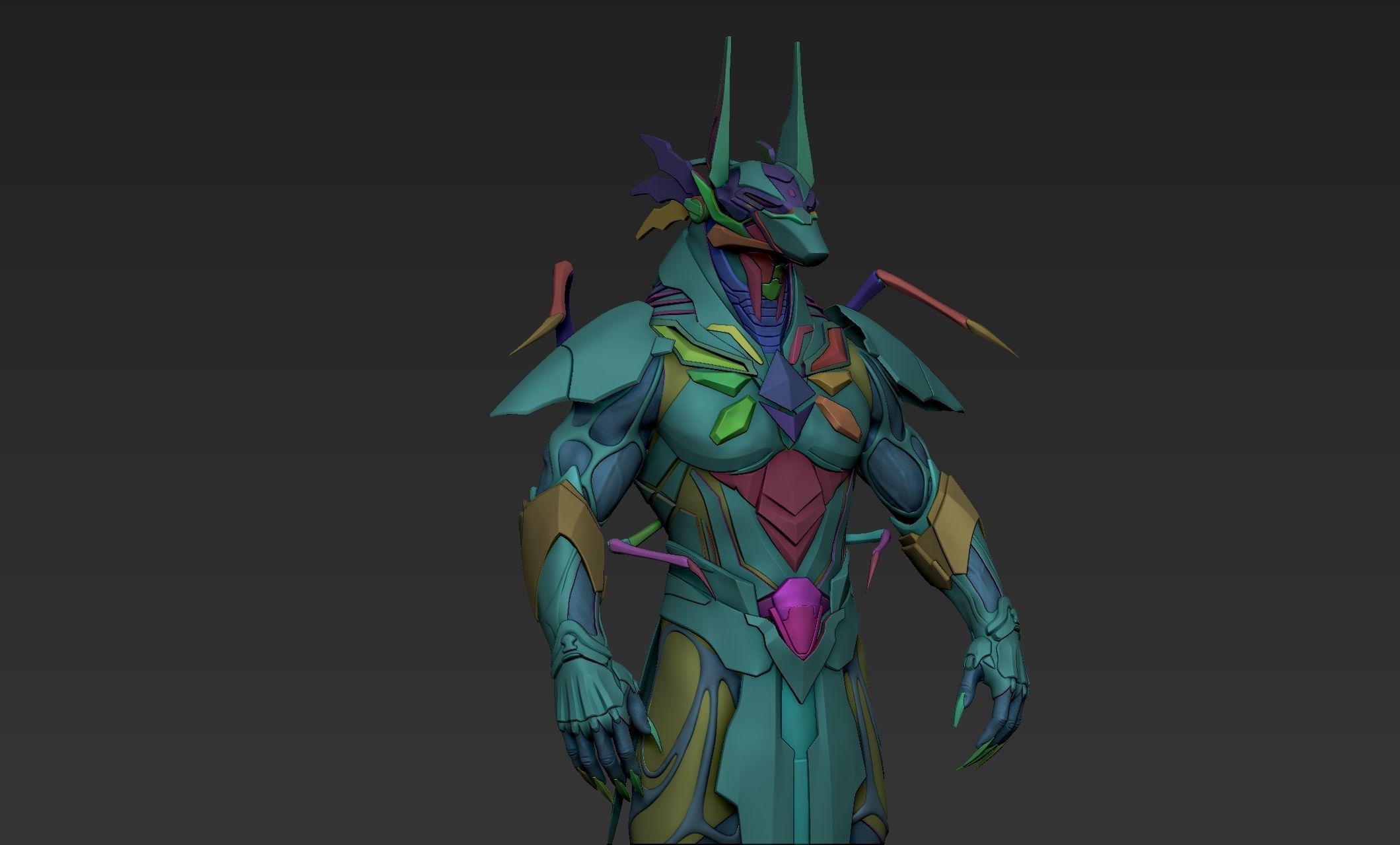 Anubis Cyber Suit 3D model_15