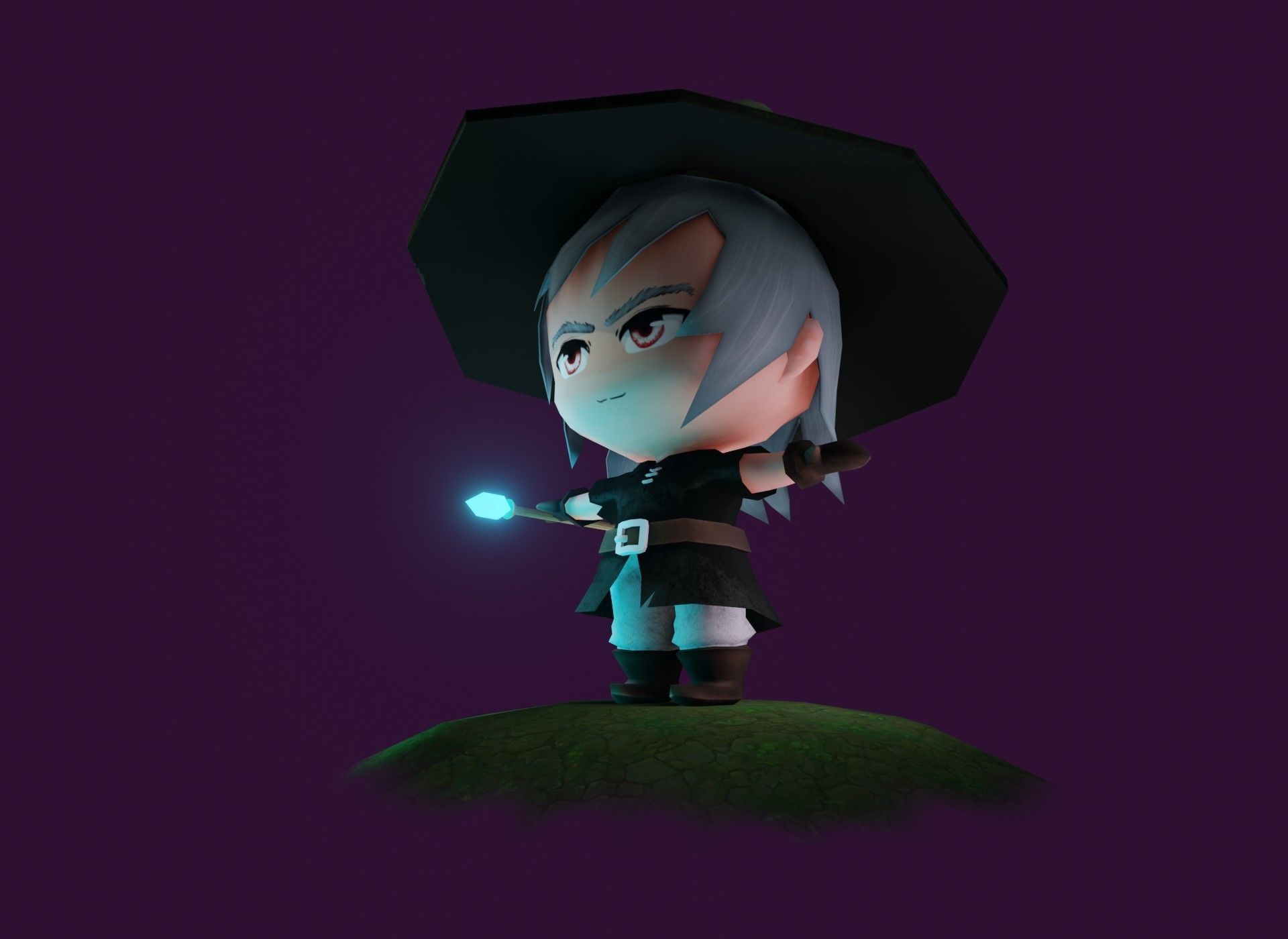 Mage Chibi 3D Model Low-poly 3D model_15