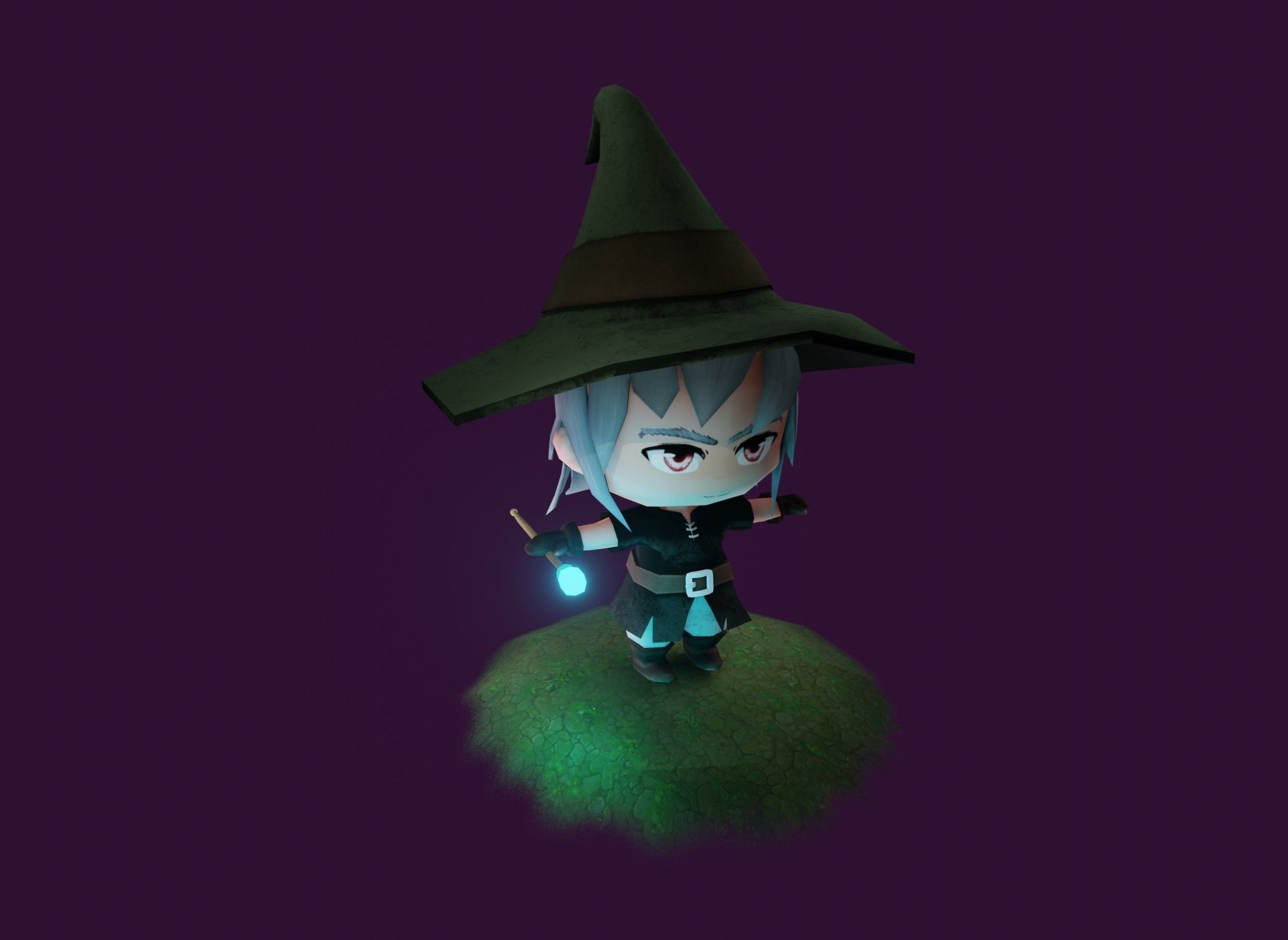 Mage Chibi 3D Model Low-poly 3D model_9