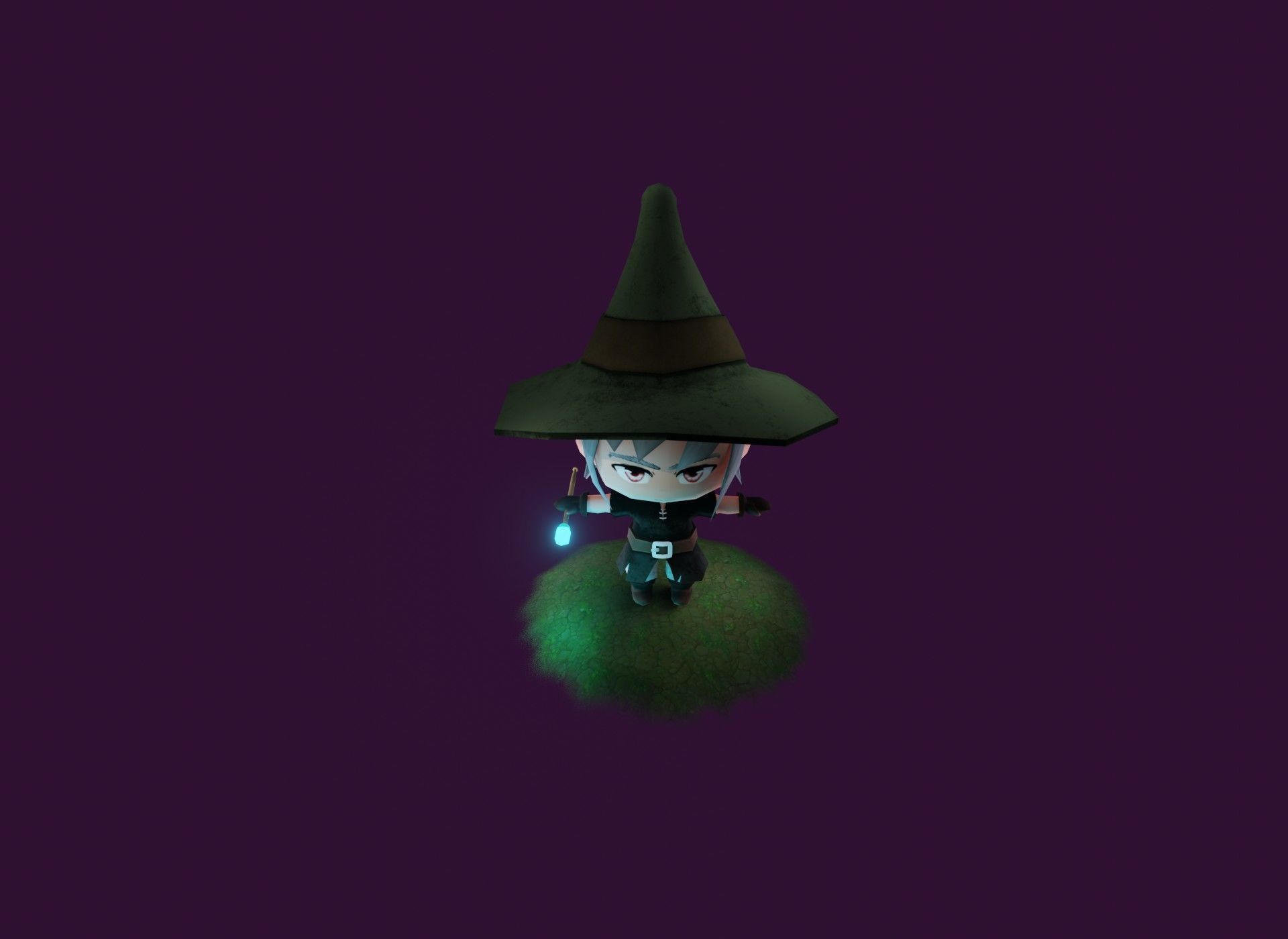 Mage Chibi 3D Model Low-poly 3D model_8