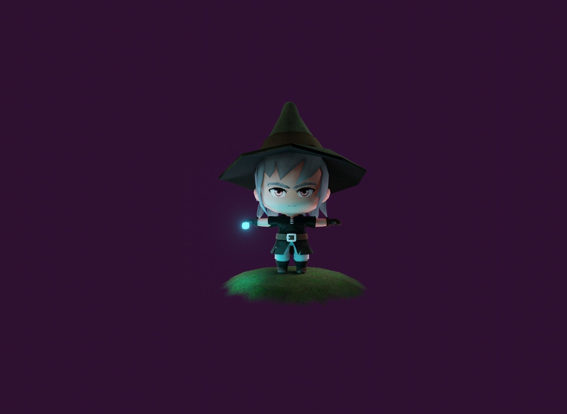 Mage Chibi 3D Model Low-poly 3D model_13