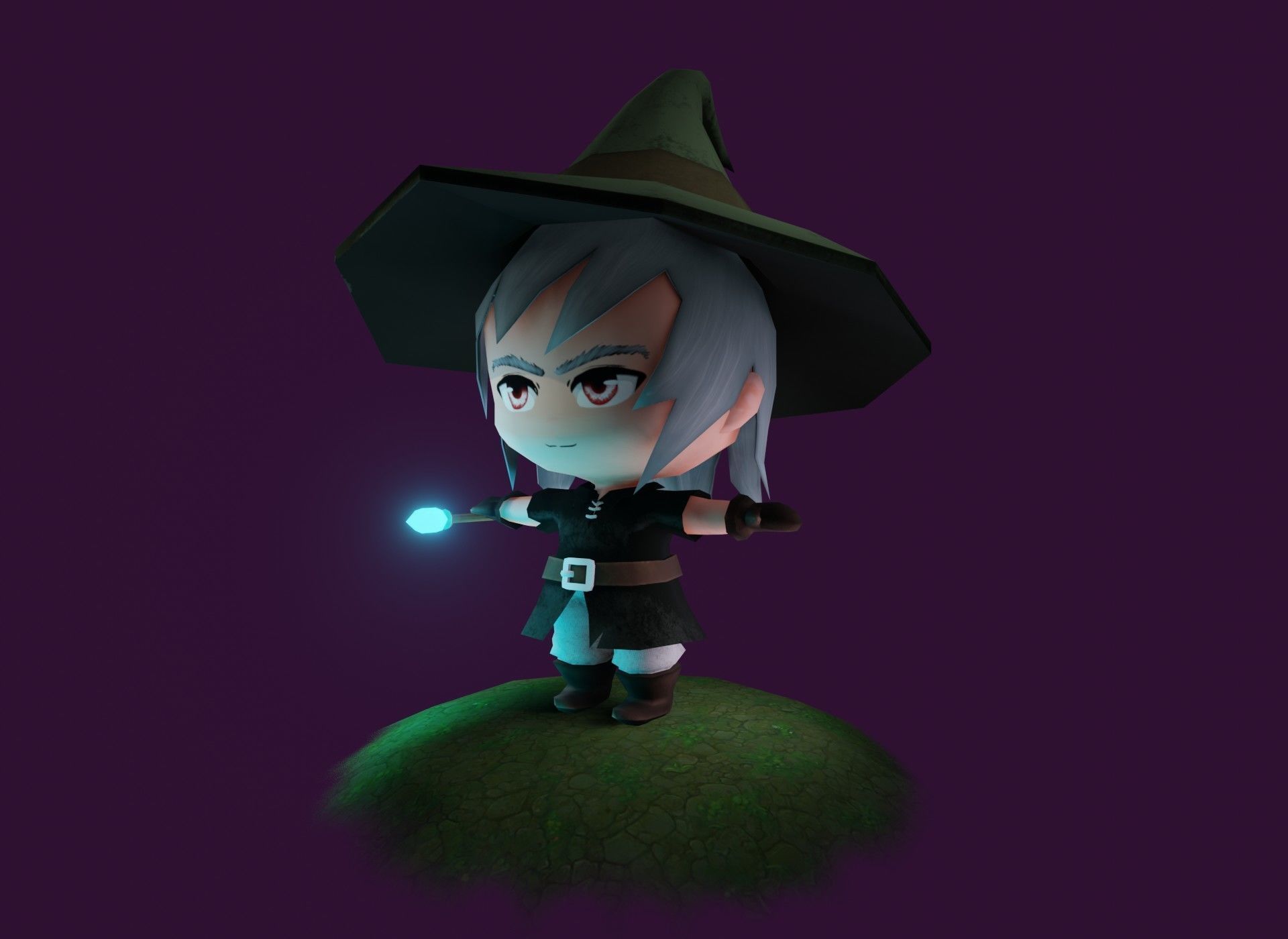 Mage Chibi 3D Model Low-poly 3D model_19
