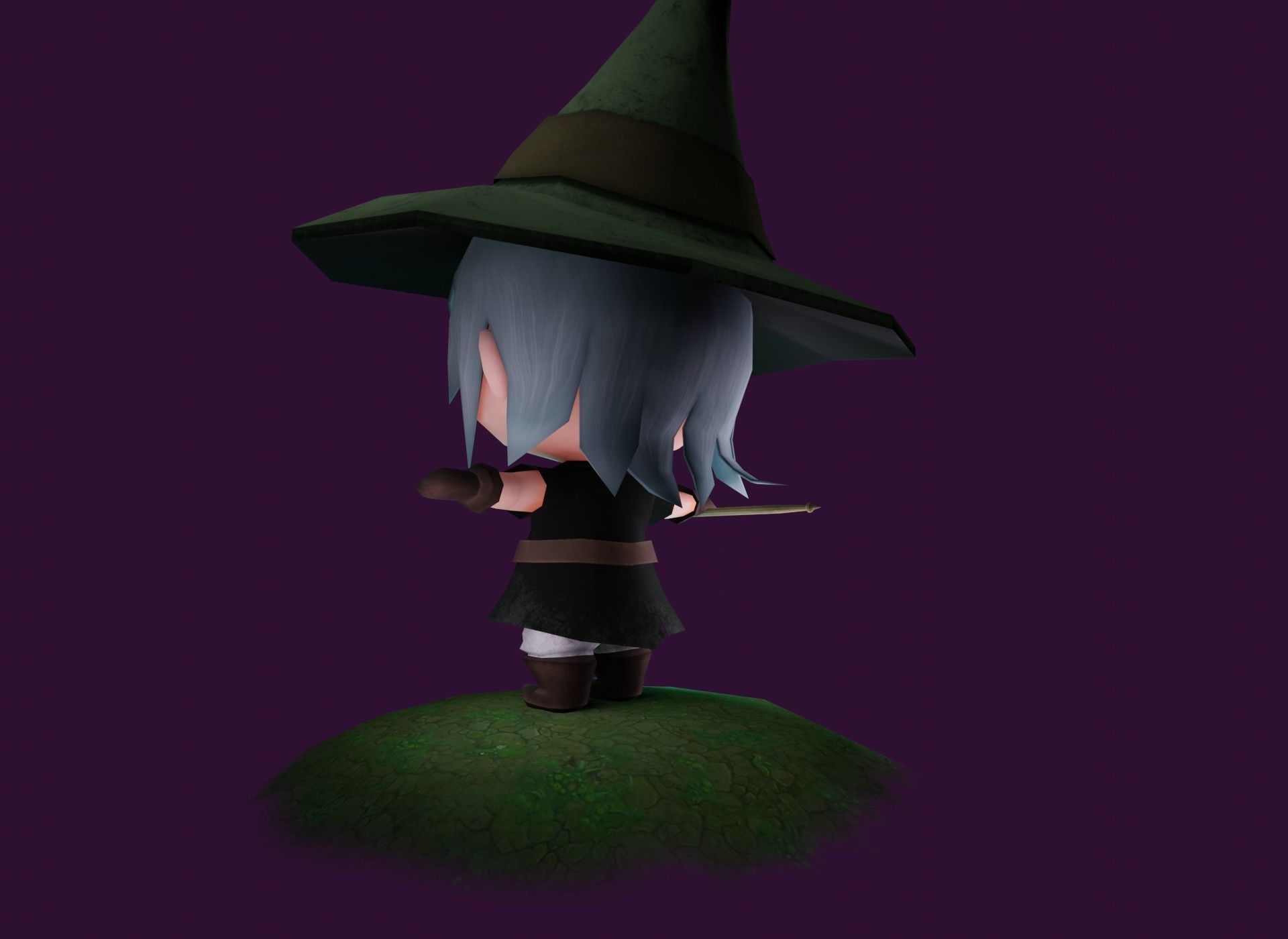 Mage Chibi 3D Model Low-poly 3D model_17