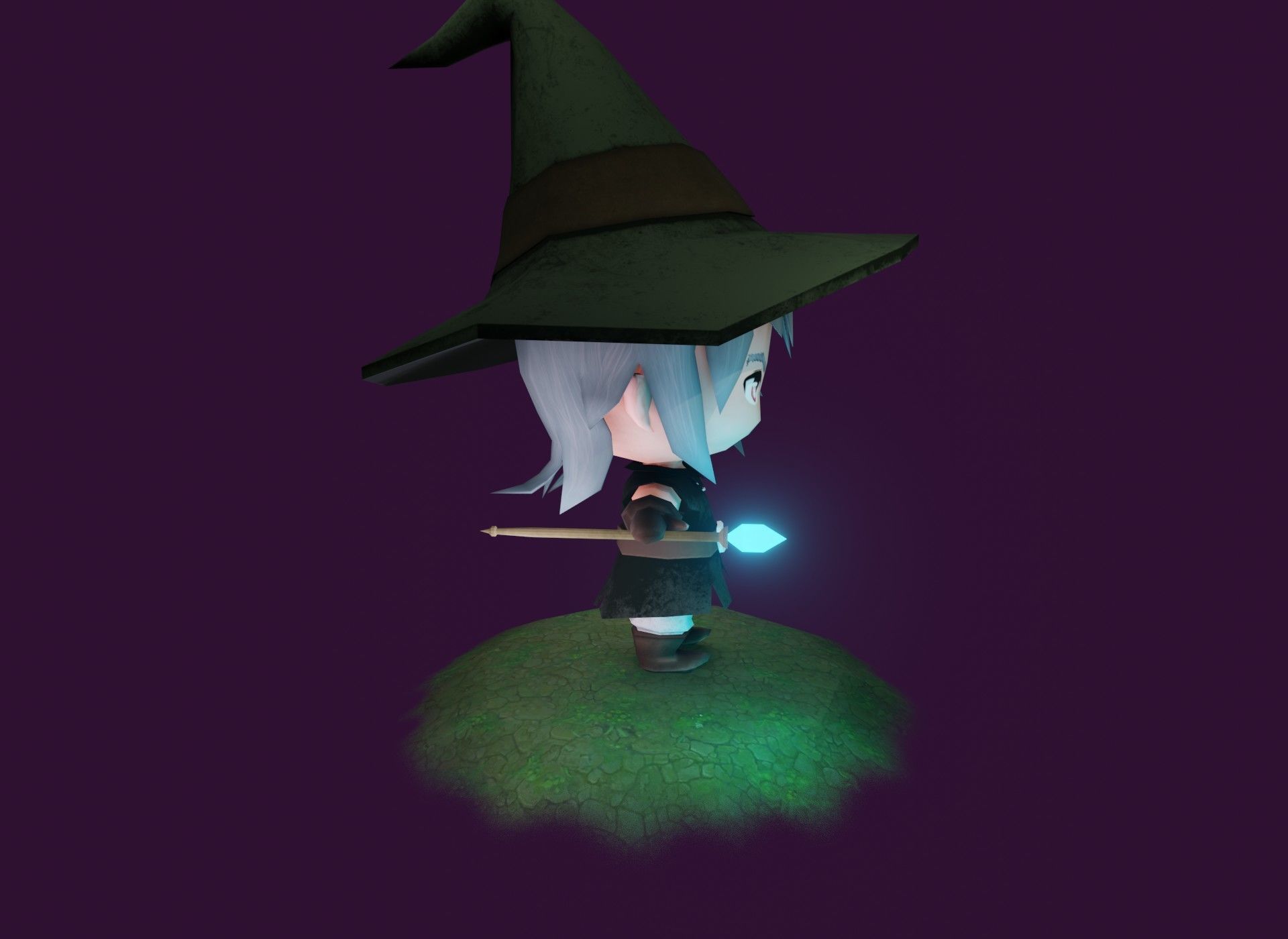 Mage Chibi 3D Model Low-poly 3D model_16