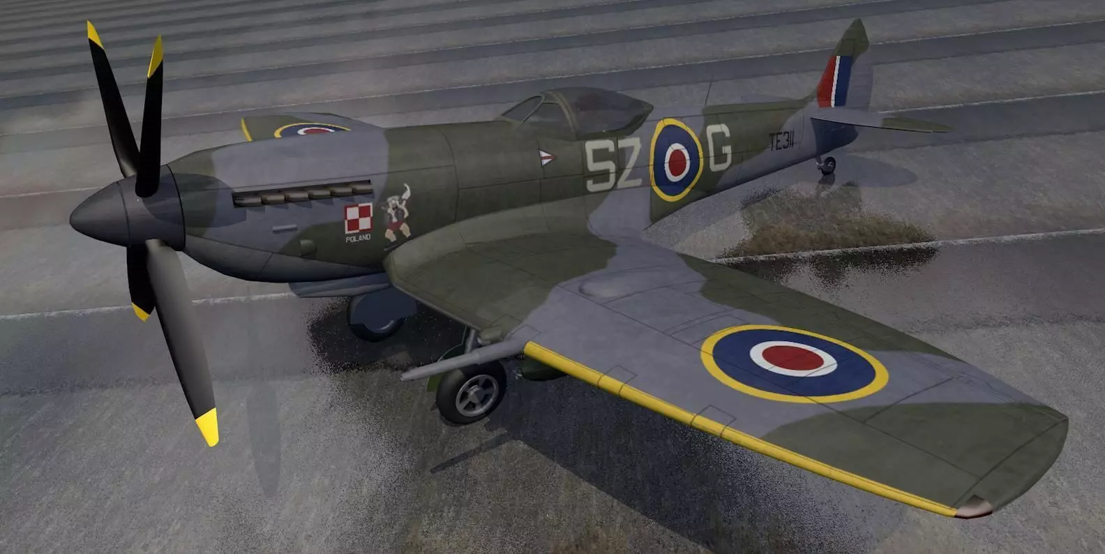 Supermarine Spitfire Mk-16 - Mk-XVI 3D model_0