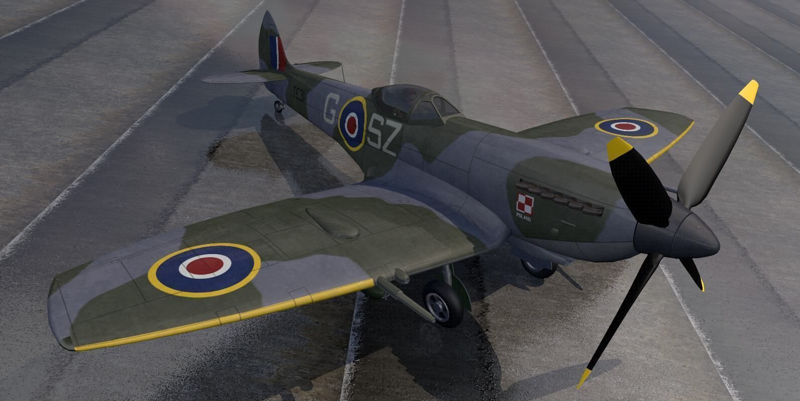 Supermarine Spitfire Mk-16 - Mk-XVI 3D model_4